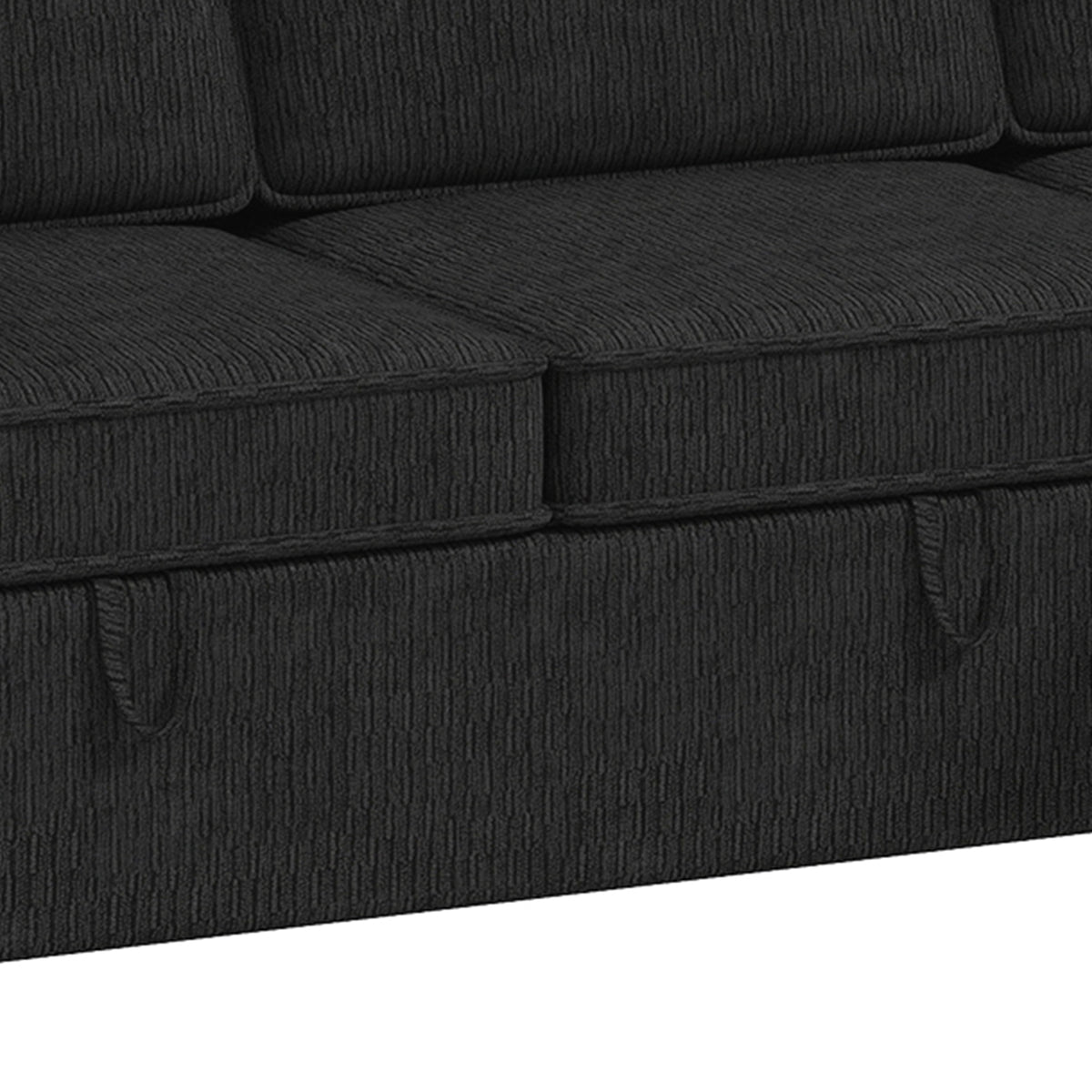 Reversible Pull-Out Sleeper Sectional with Storage Ottoman