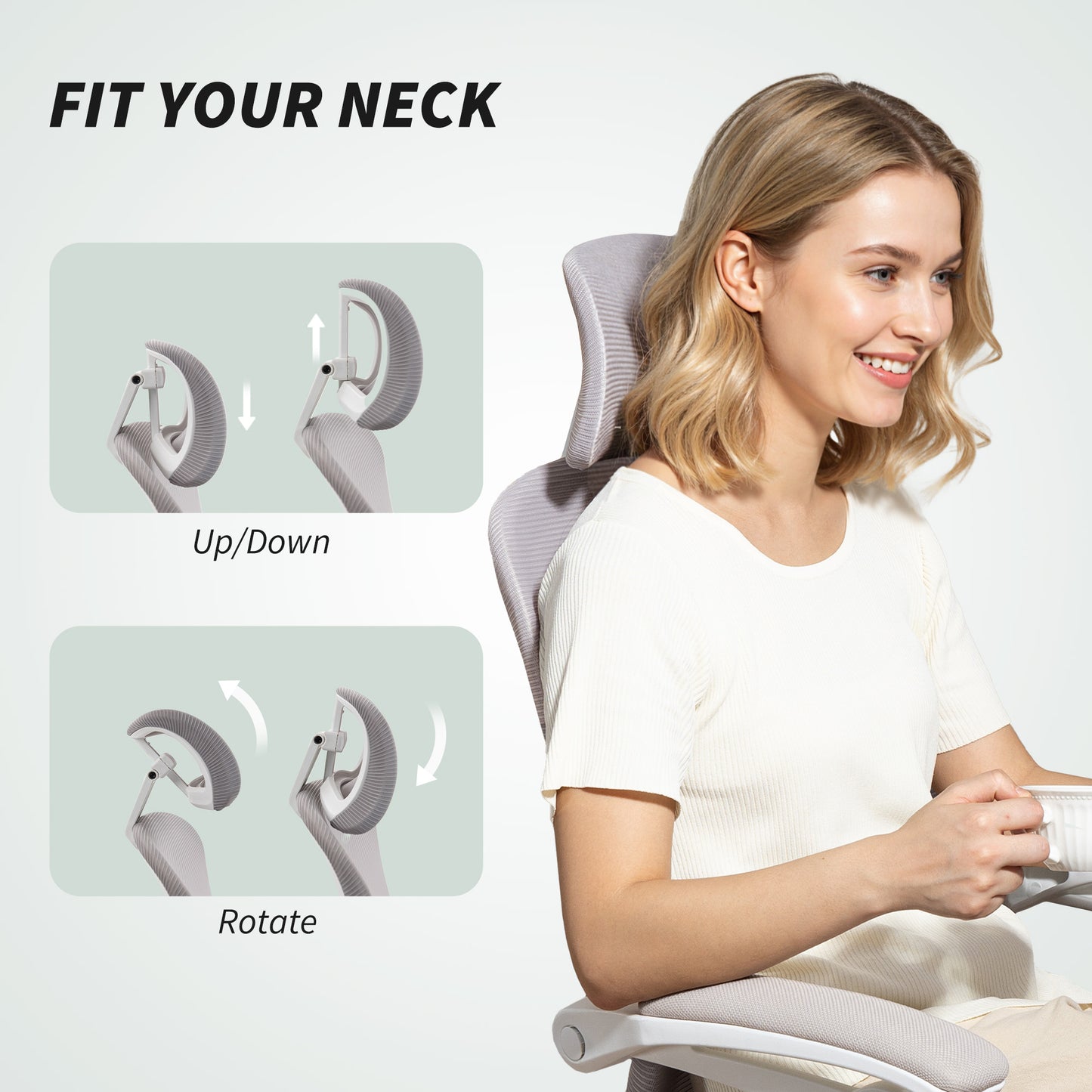 HOMCOM Ergonomic Mesh Reclining Office Chair with Adjustable Lumbar Support & Headrest