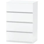 HOMCOM 4 Drawer Chest Storage Cupboard Freestanding Drawer Unit, Black