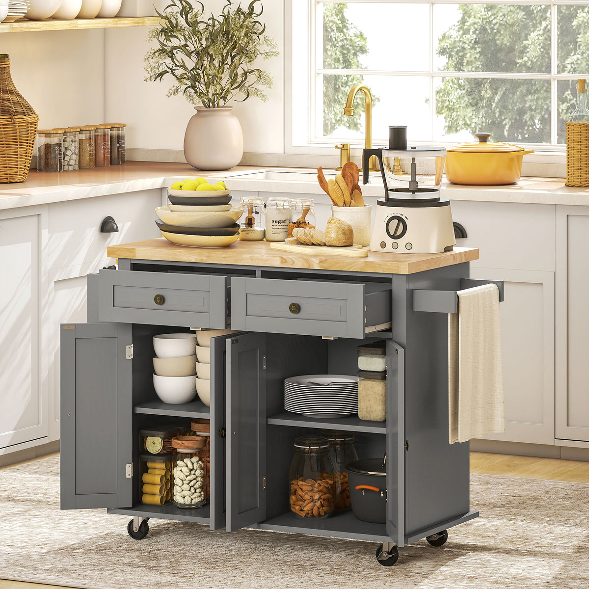 Kitchen Island with Storage – 44"W x 33"H