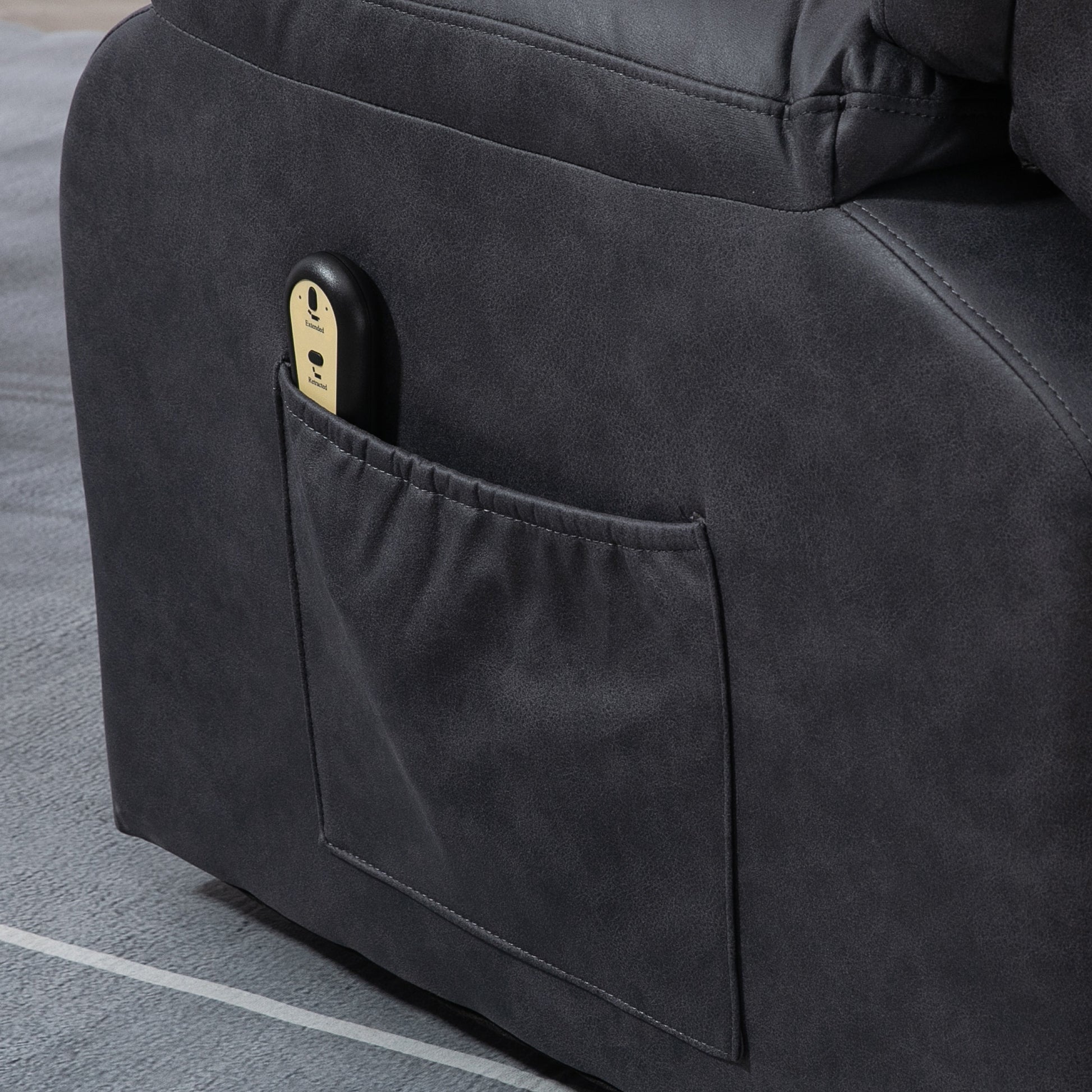 HOMCOM Electric Power Lift Recliner Chair for Elderly Microfibre Side Pockets