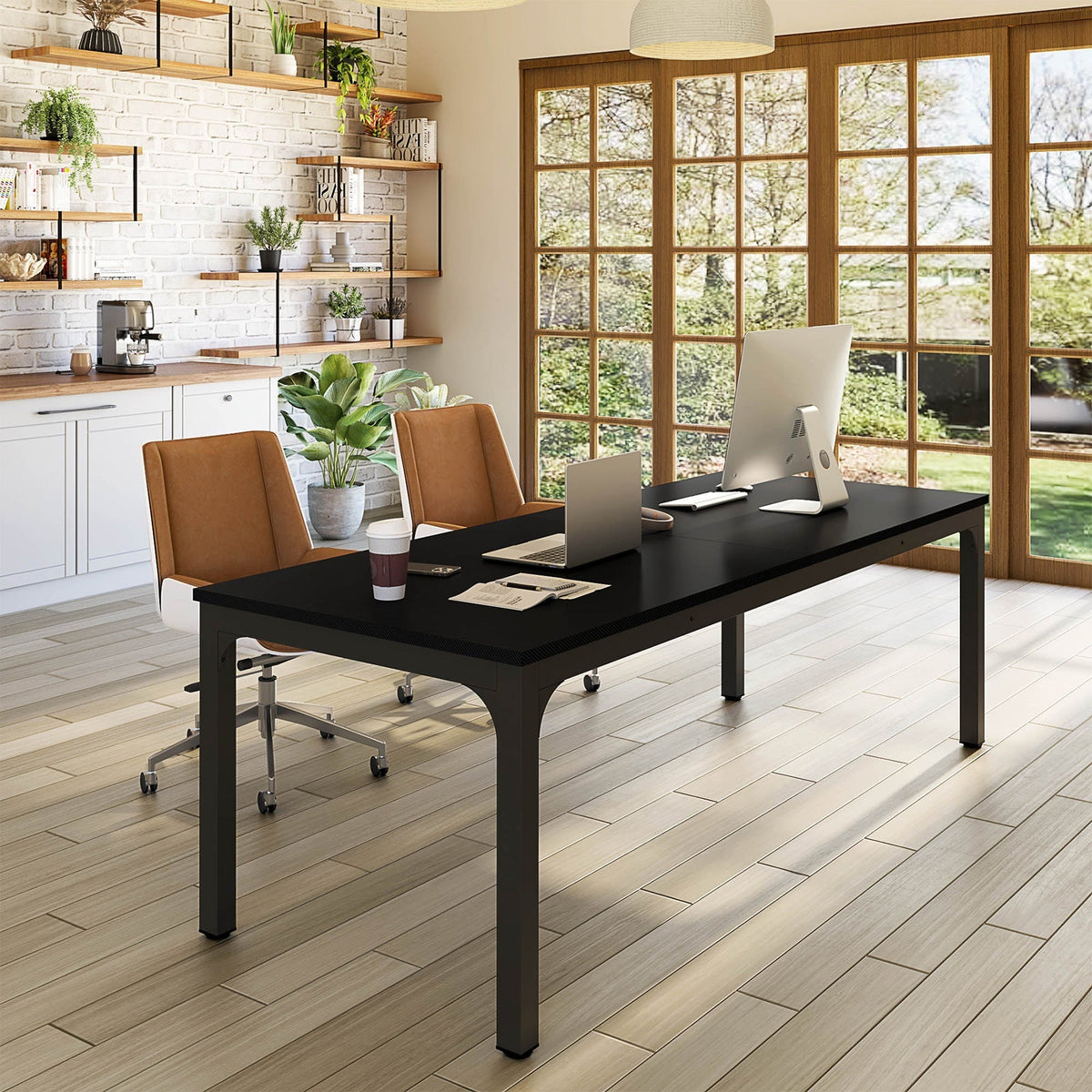 Rectangle Executive Desk, 78.7" Computer Desk 6FT Conference Table