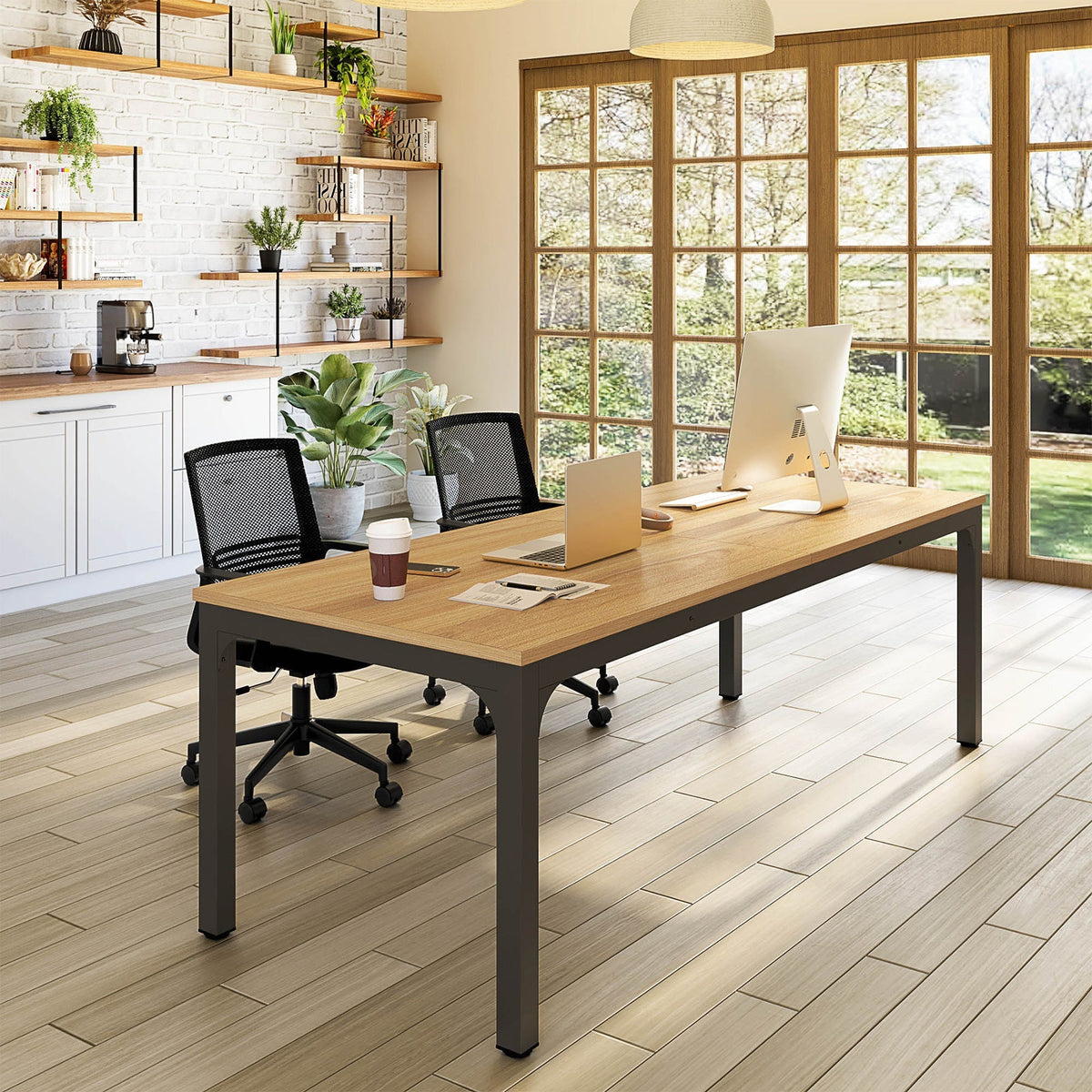 Rectangle Executive Desk, 78.7" Computer Desk 6FT Conference Table