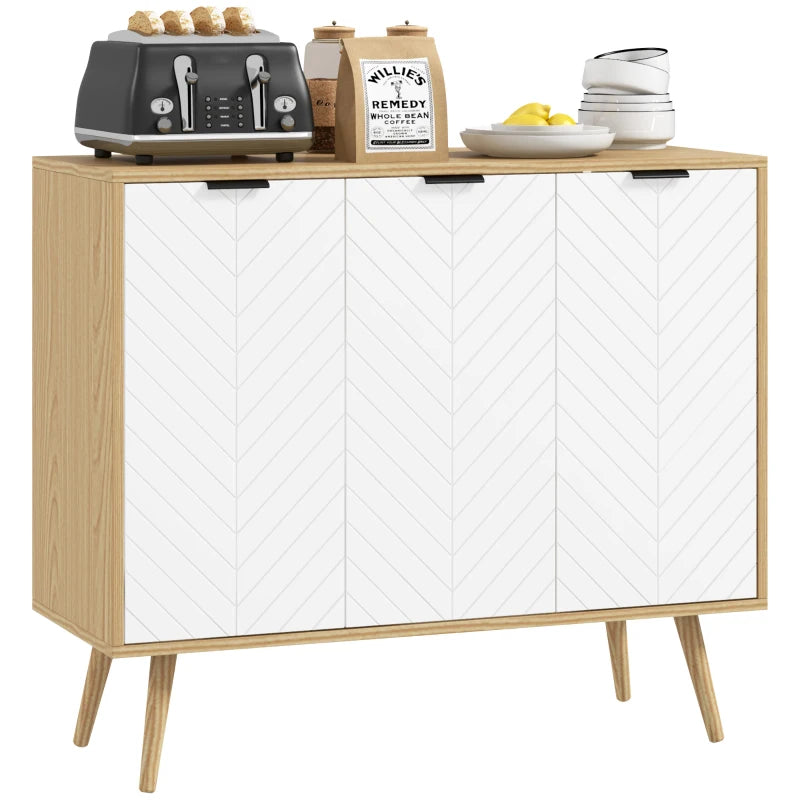 Modern Sideboard Buffet Black with Adjustable Shelves