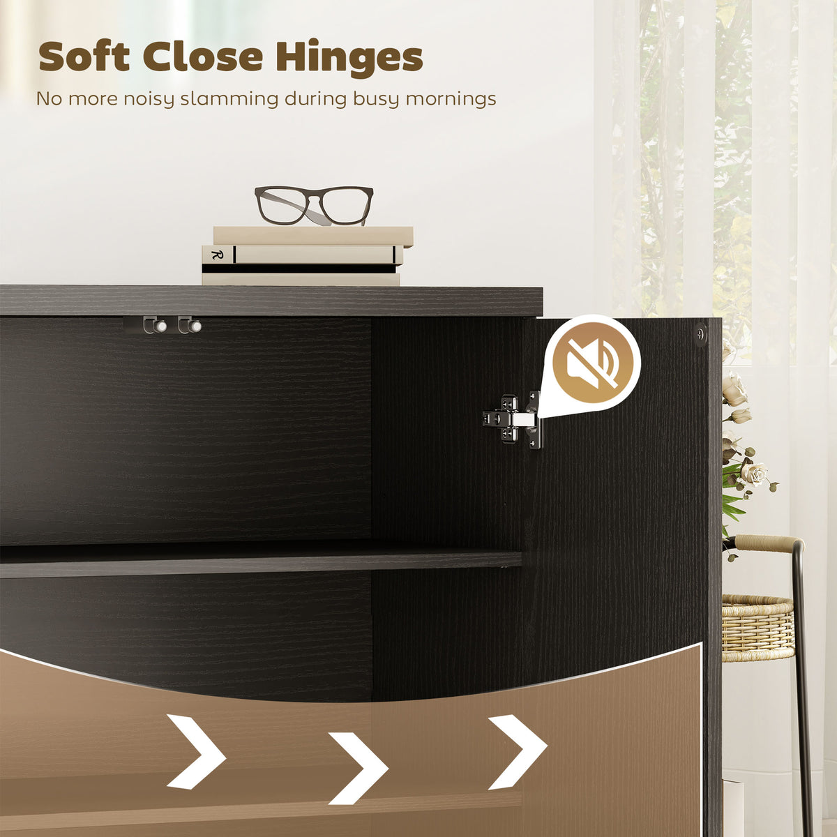 Sideboard Buffet Cabinet with Soft-Close Door – 31"W x 31"H
