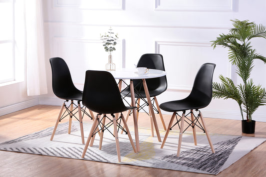 Round Eiffel-Style 5-Piece Dinette Set
