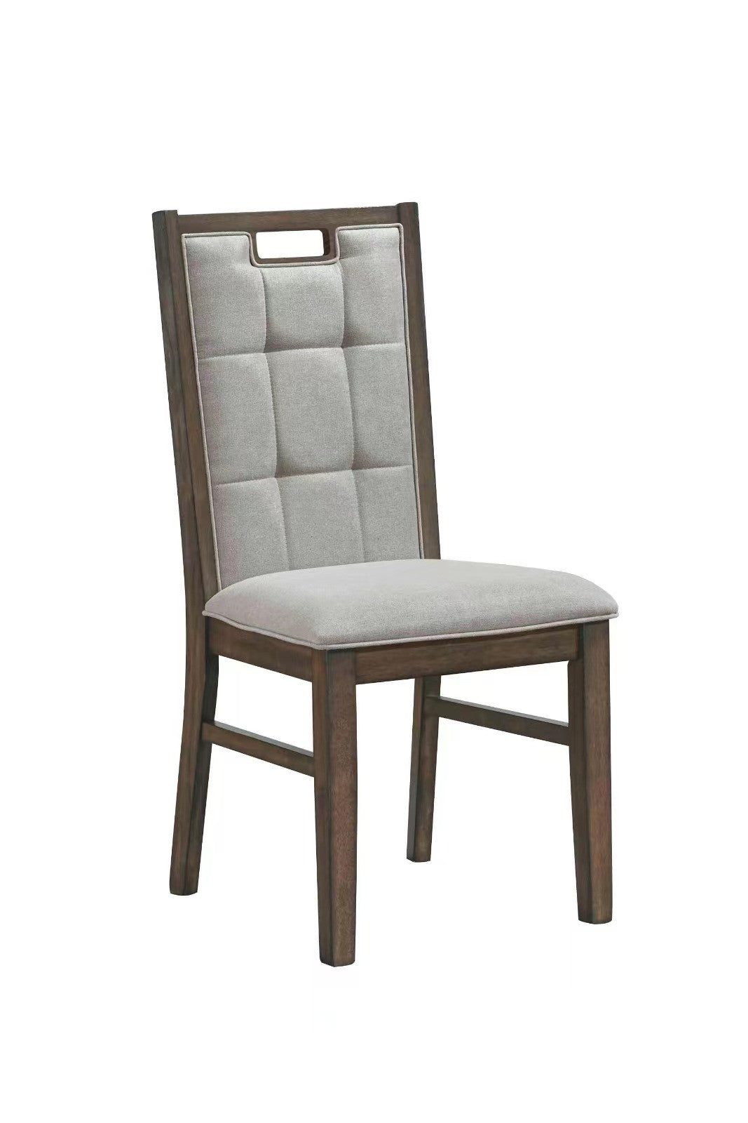 Rustic Brown Upholstered Dining Chair – Set of 2