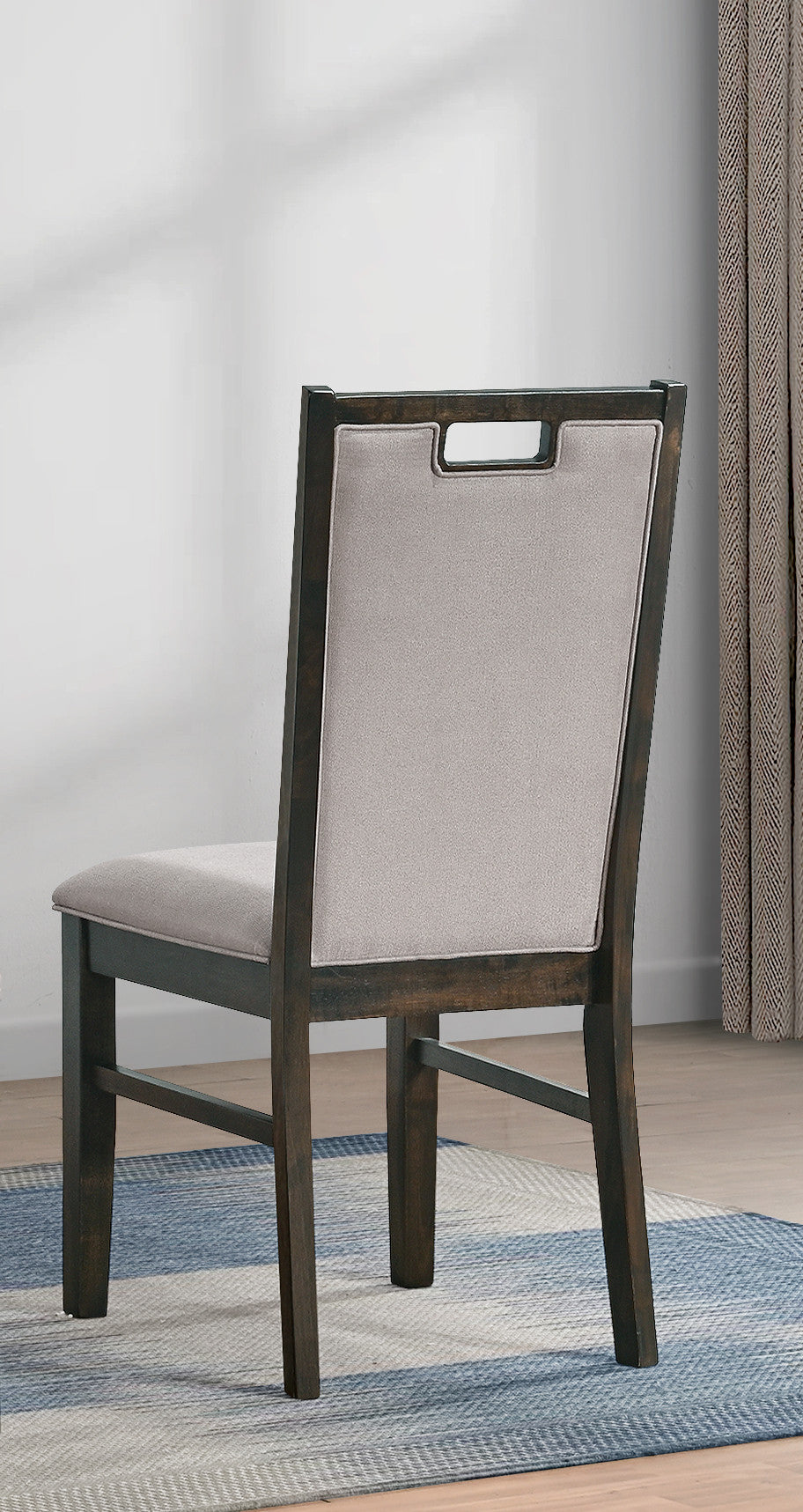 Rustic Brown Upholstered Dining Chair – Set of 2