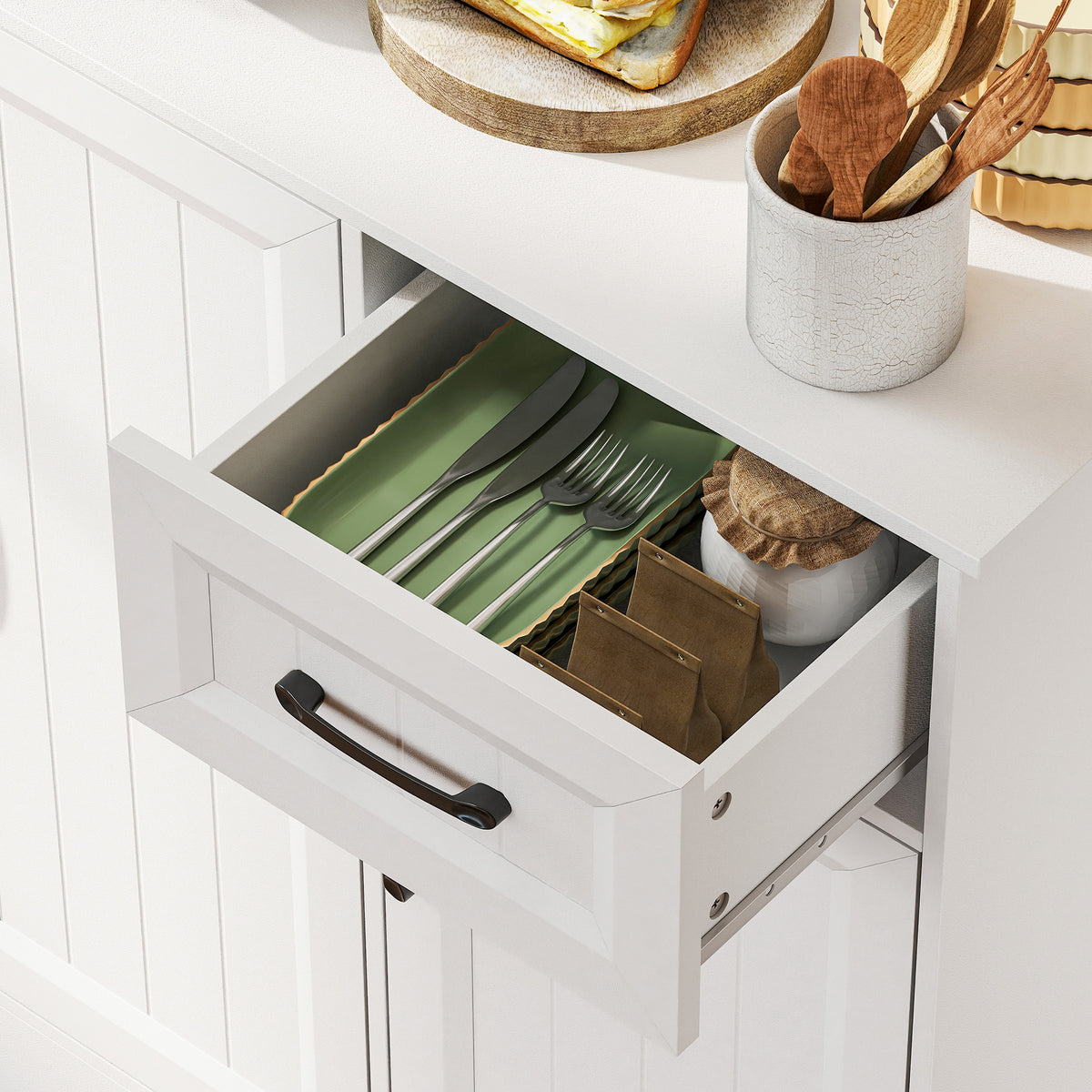 Pantry Cabinet with Charging Station – 39"W x 71"H