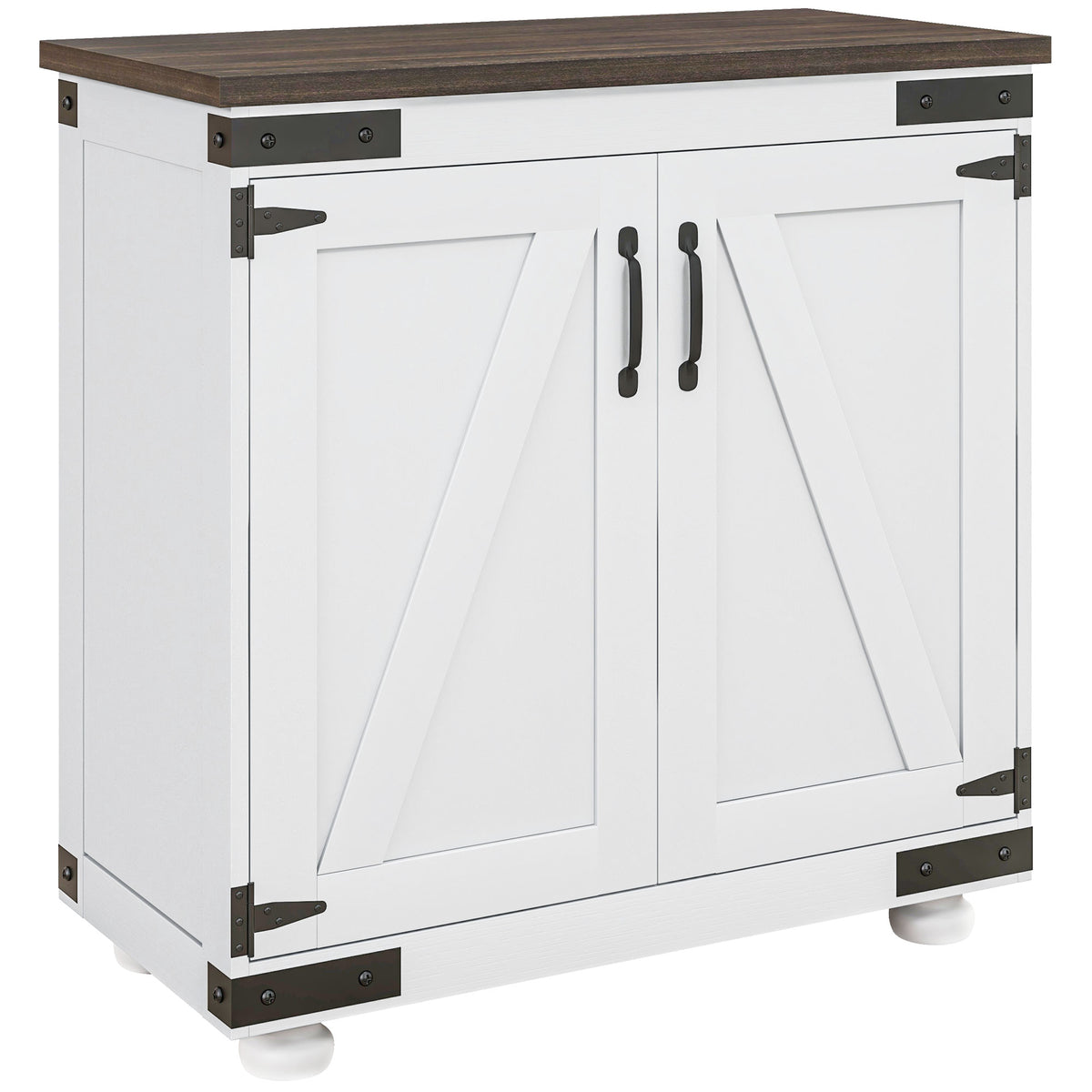 Kitchen Storage Cabinet with Barn Door and Adjustable Shelves – 31"W x 31"H