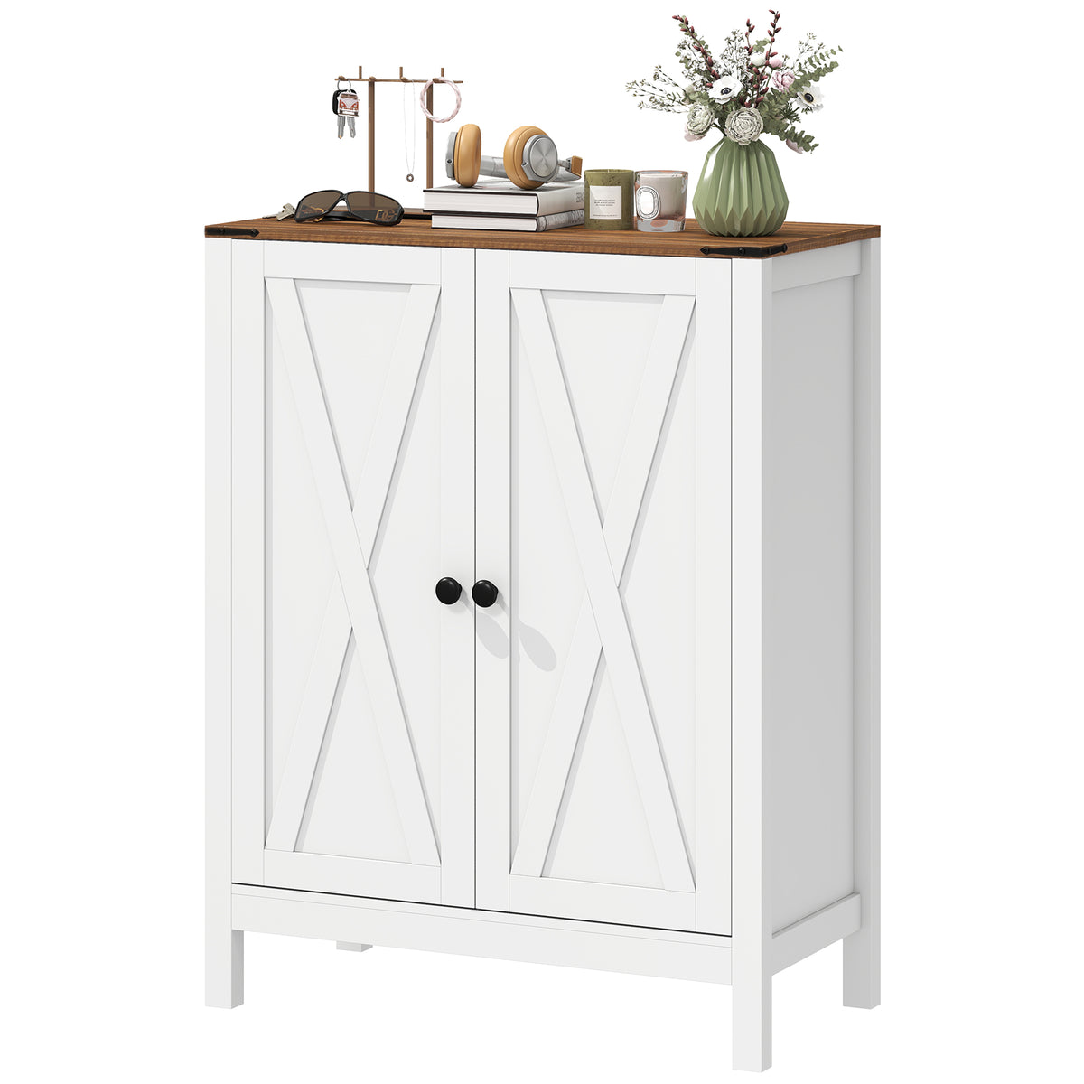 Shoe Cabinet with Barn Doors – 30"W x 39"H