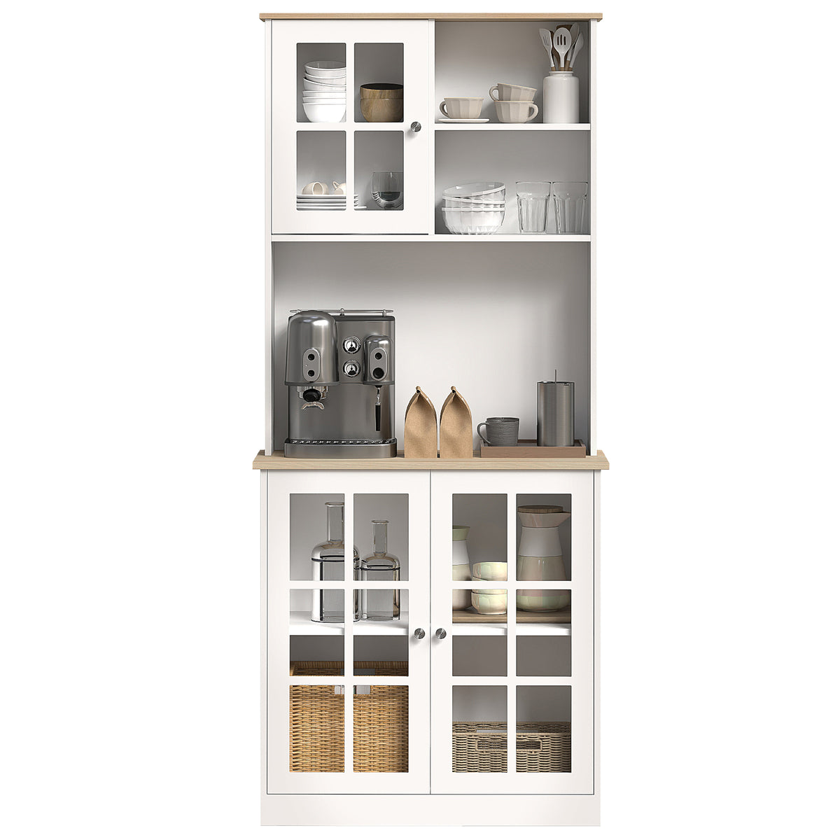 Kitchen Buffet with Hutch – 32"W x 72"H