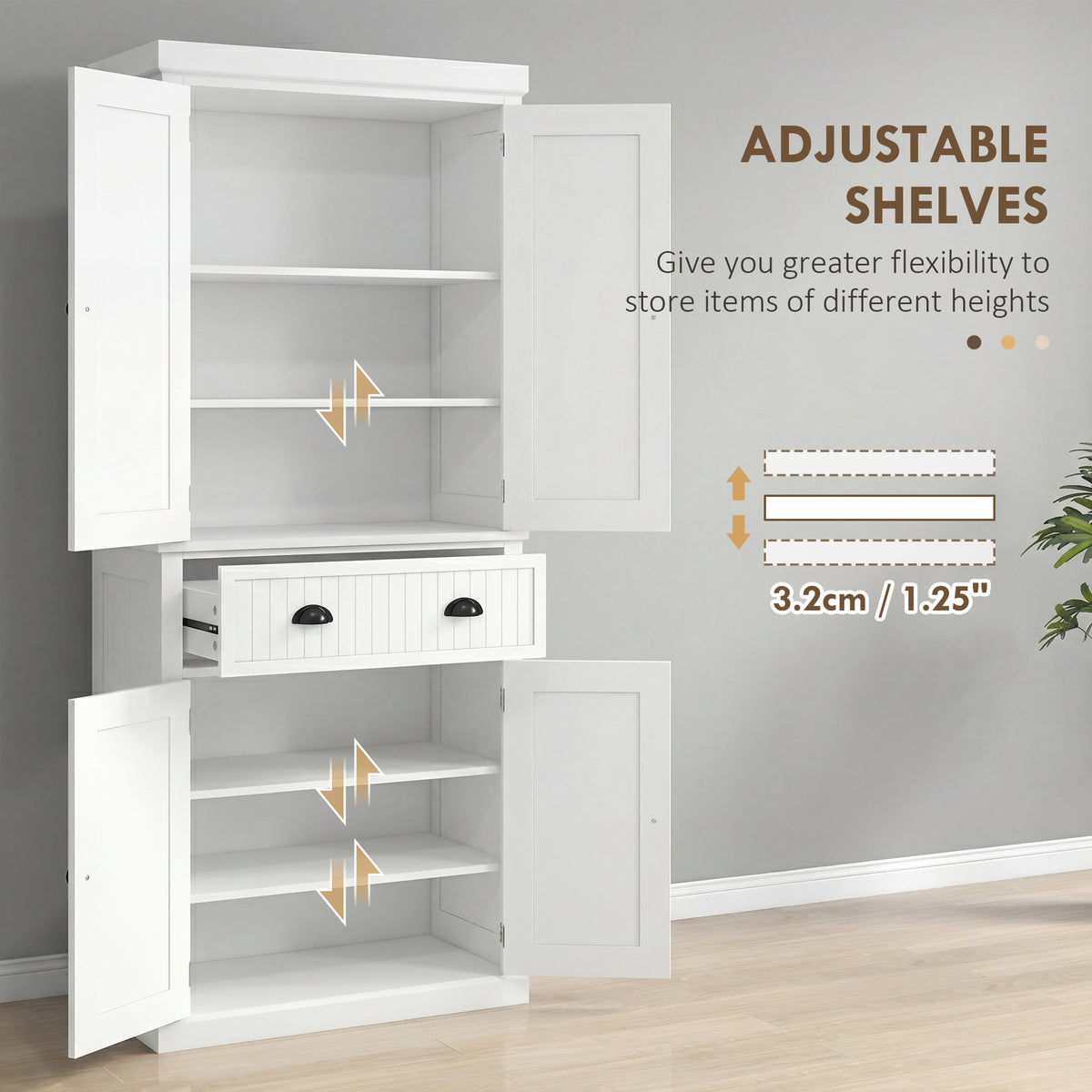 Kitchen Pantry with Drawer – 30"W x 72"H