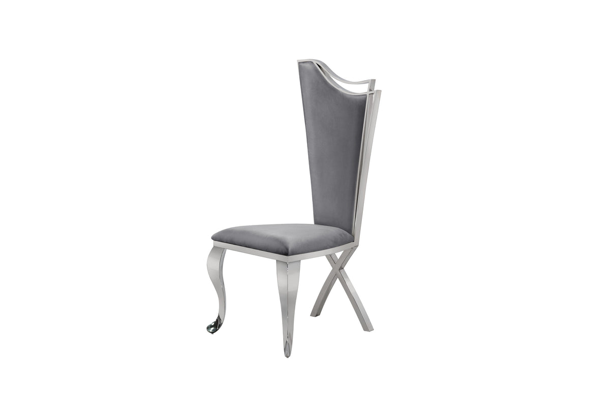Sculpted High-Back Dining Chair