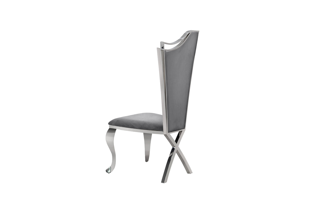 Sculpted High-Back Dining Chair
