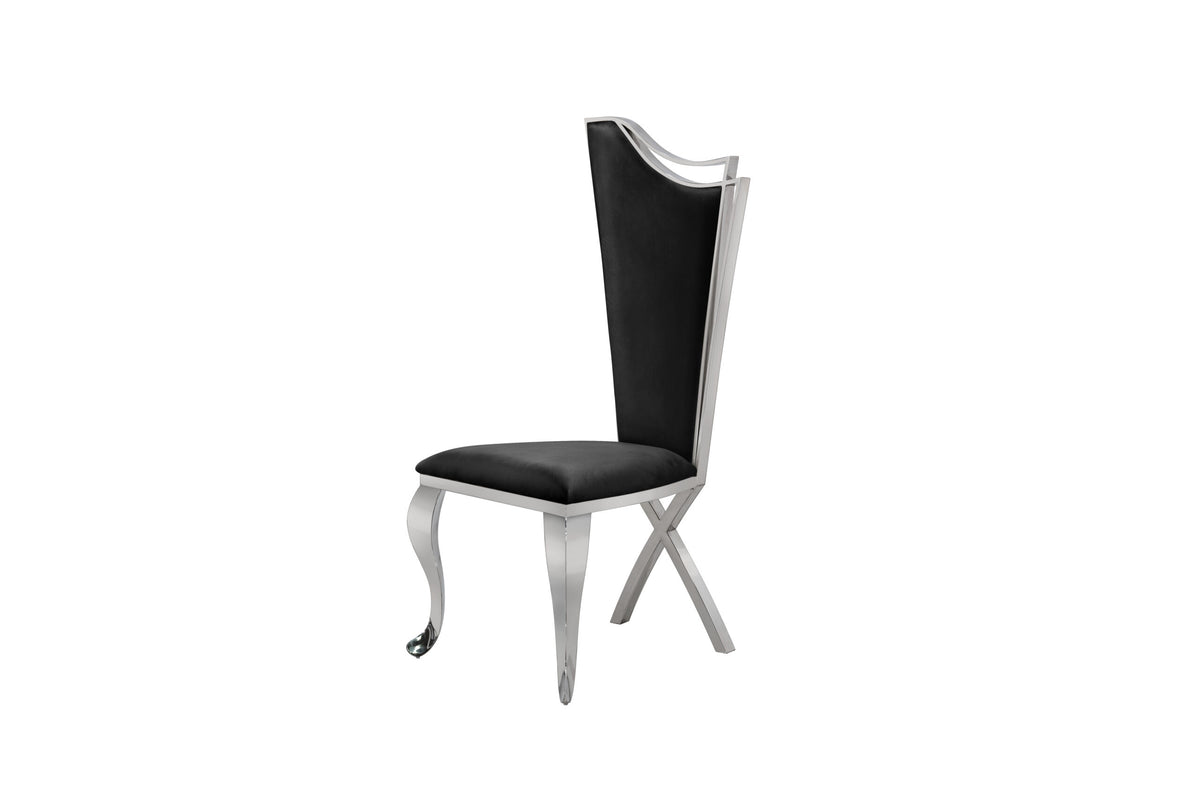 Sculpted High-Back Dining Chair