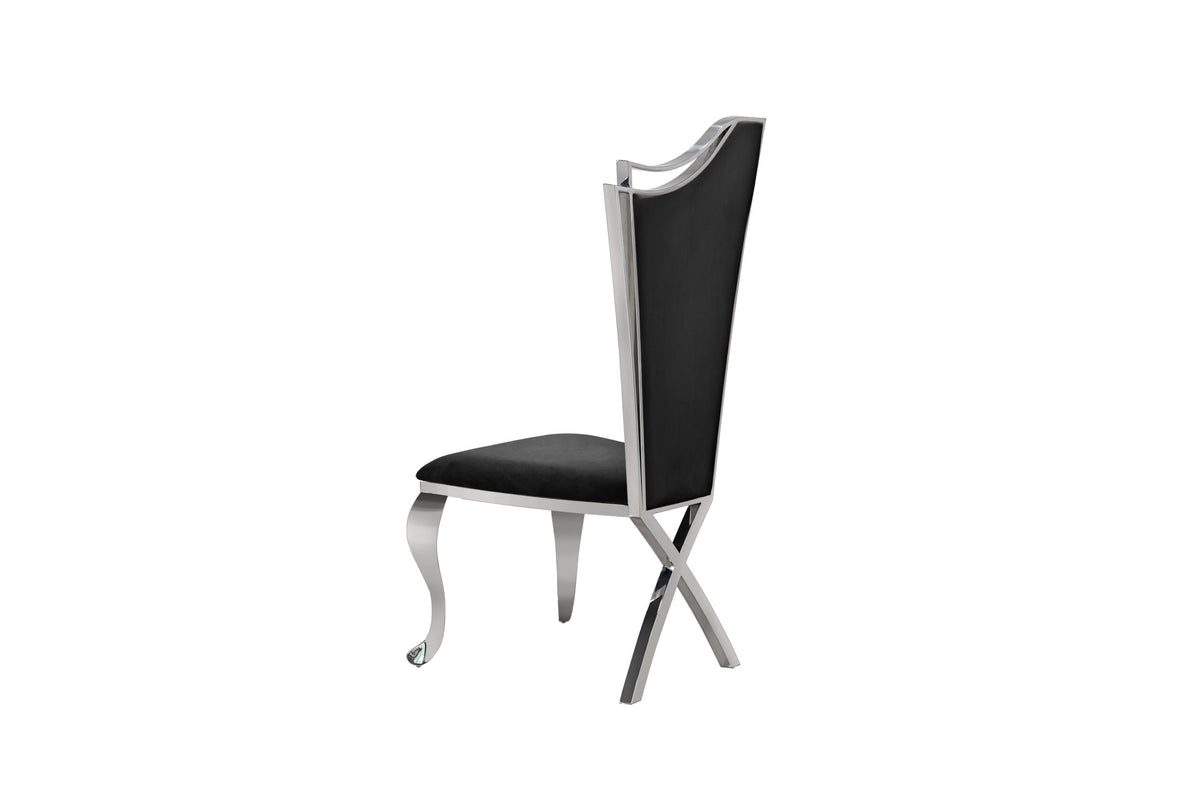 Sculpted High-Back Dining Chair