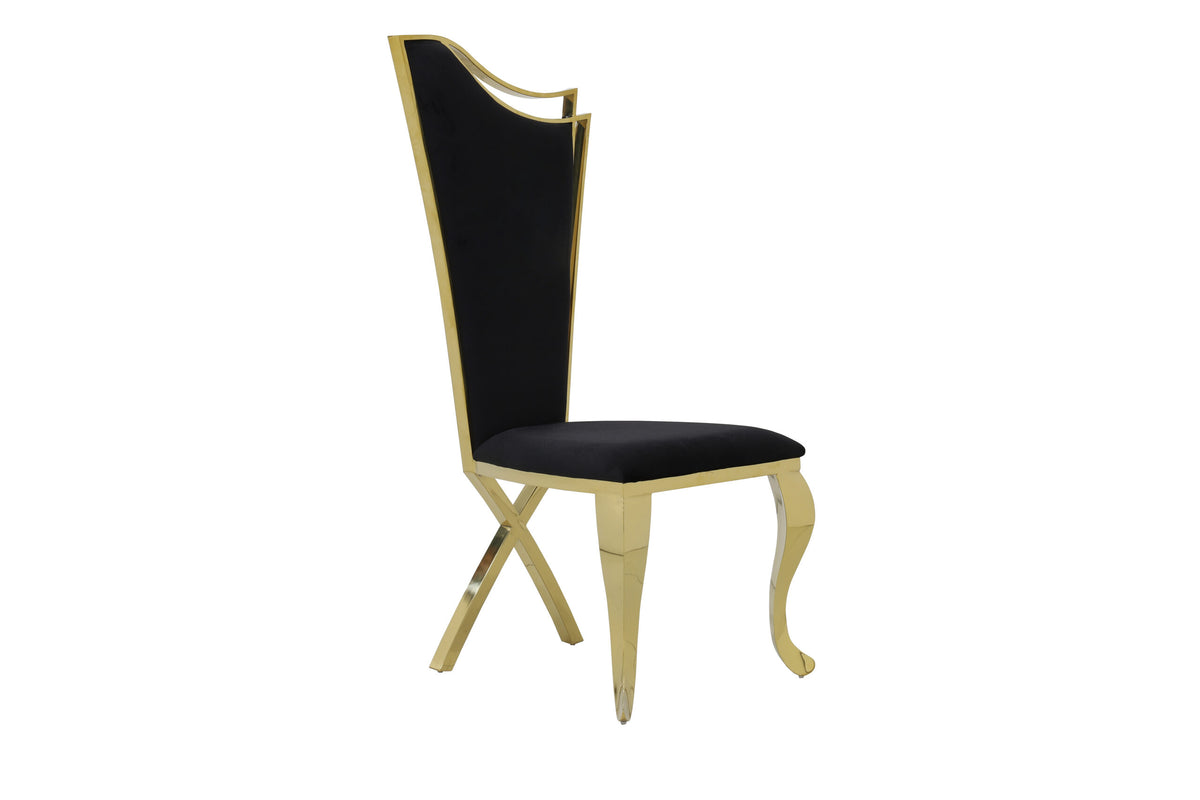Sculpted High-Back Dining Chair