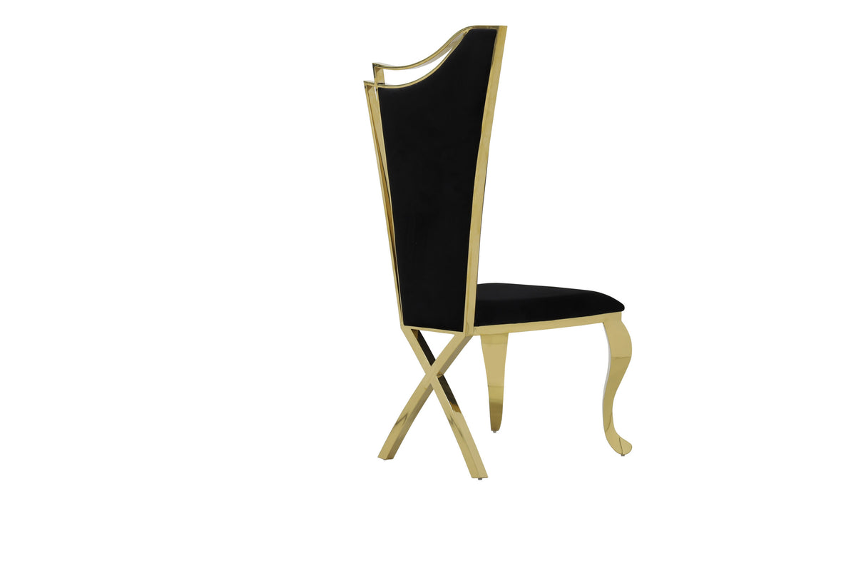 Sculpted High-Back Dining Chair