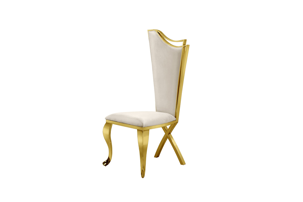 Sculpted High-Back Dining Chair