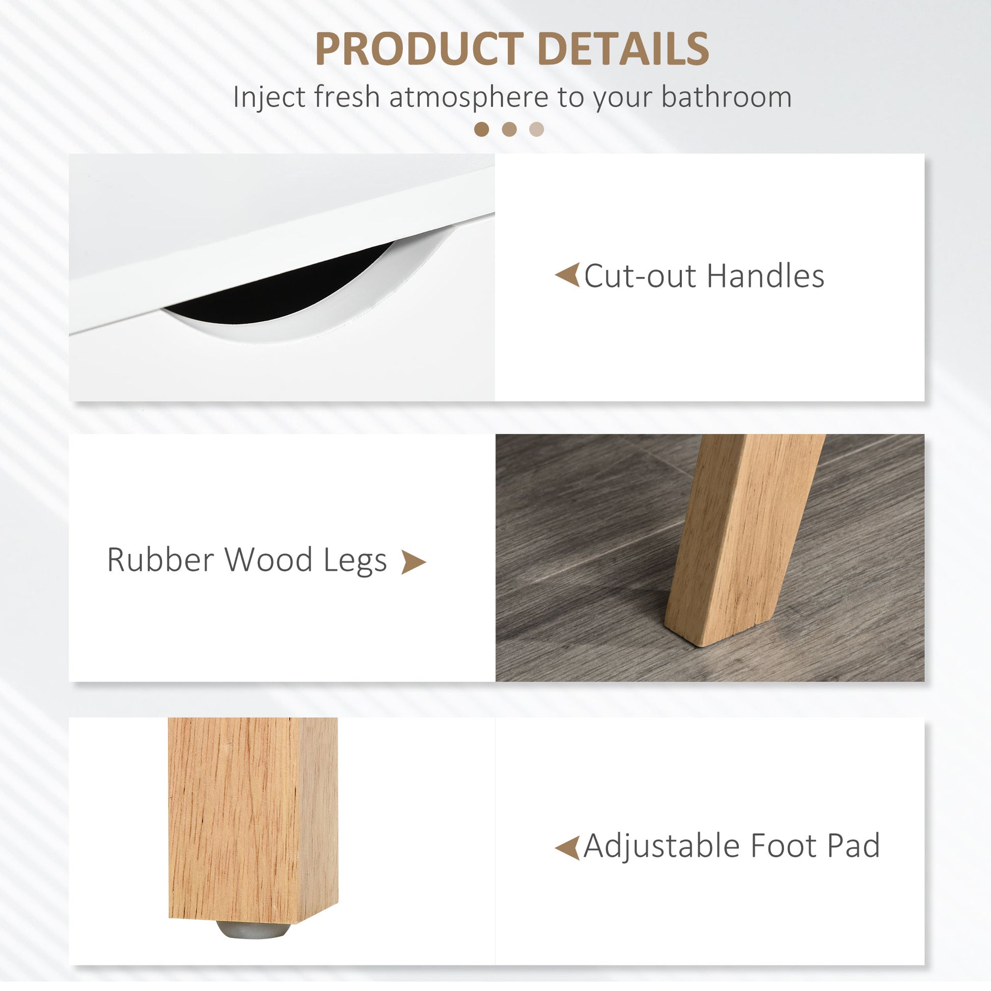 Sleek White Modern TV Stand, Storage for 65-inch TVs, Media Entertainment Center