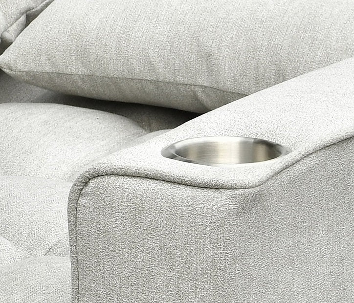 Silver Grey Pull-Out Sofa Bed
