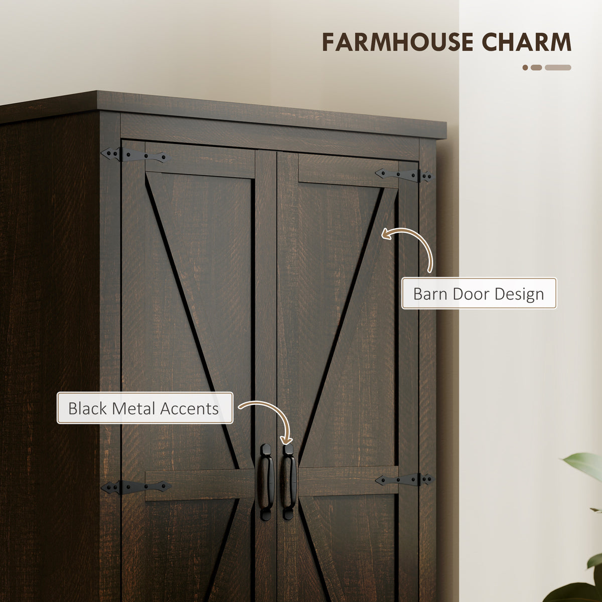 Freestanding Kitchen Pantry Cabinet with Drawers – 29"W x 64"H