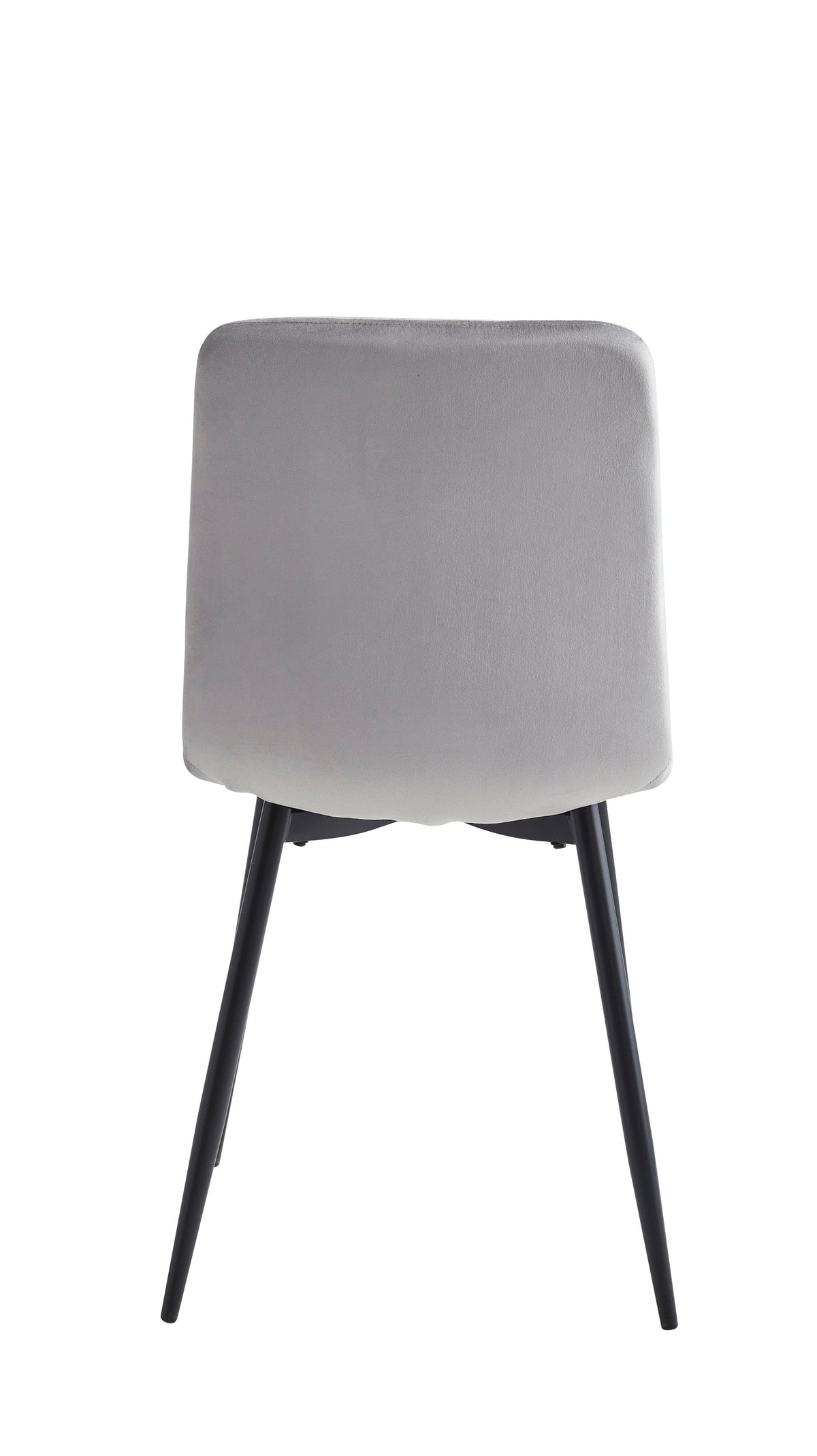 Stitched Velvet Dining Chair – Black Steel Legs – Set of 6