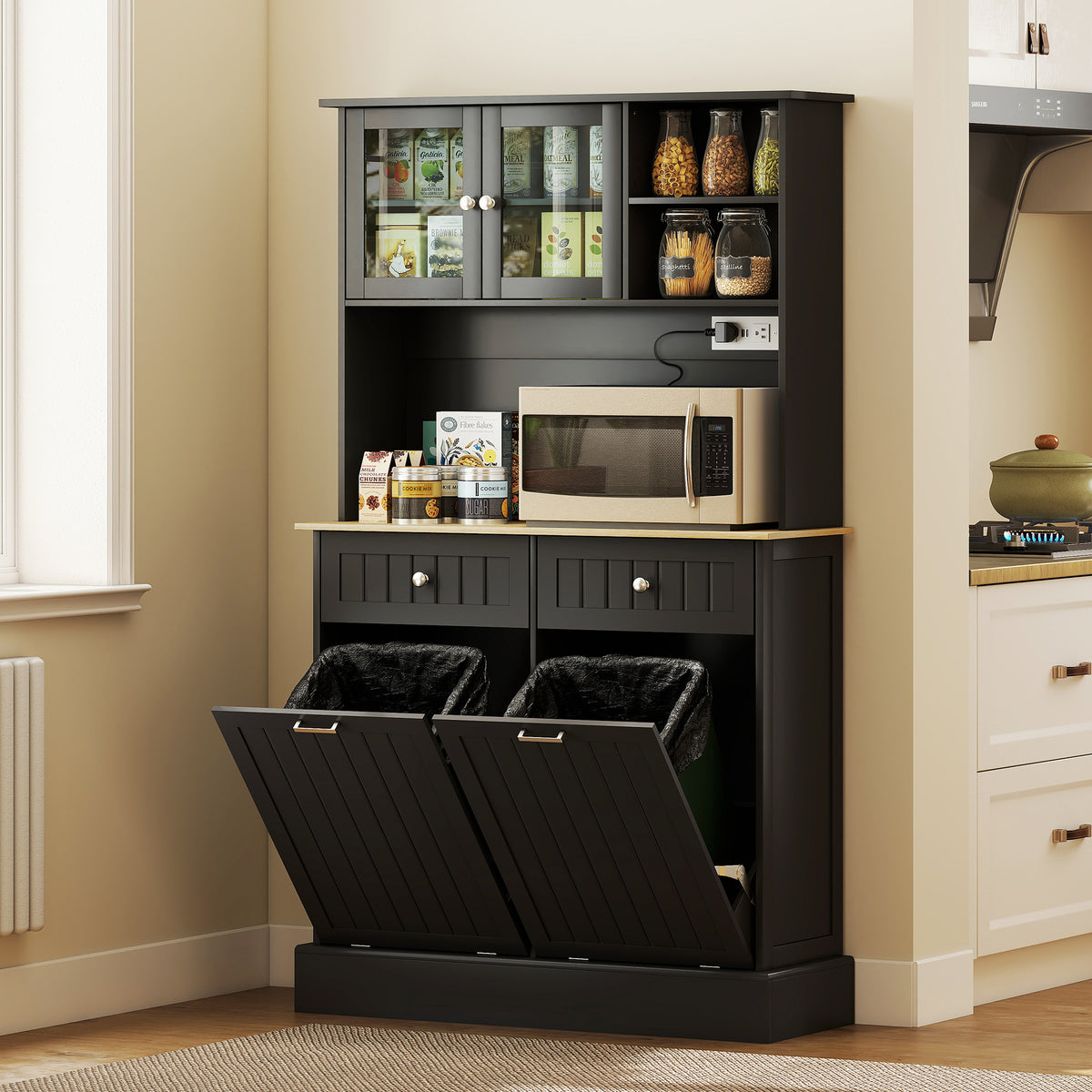 Kitchen Cabinet with Charging Station – 39"W x 68"H