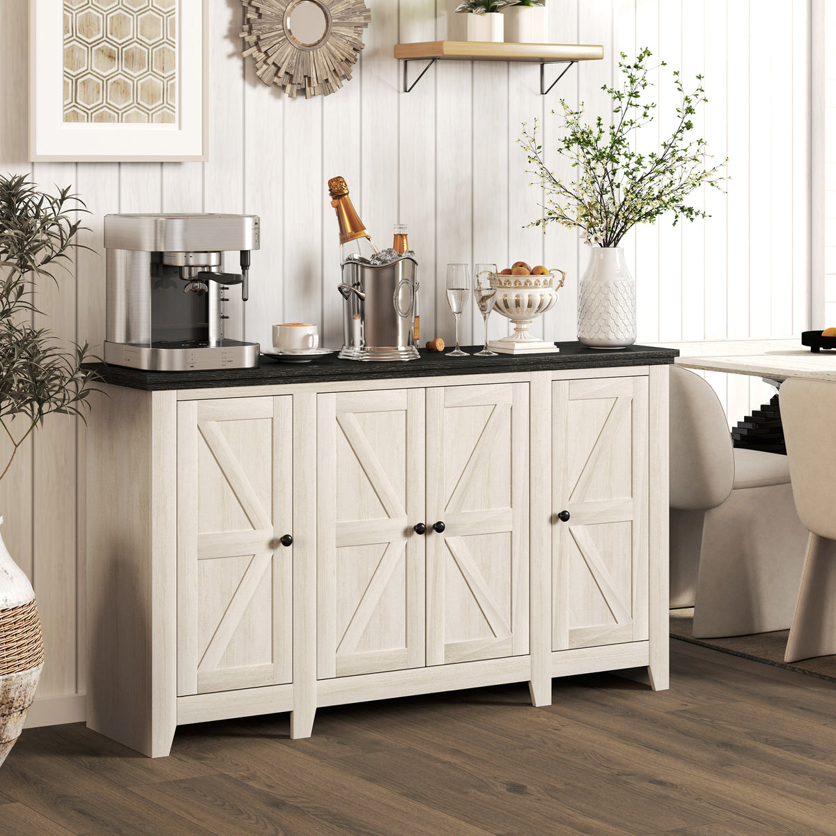 Buffet Cabinet with Adjustable Shelves – 47"W x 28"H