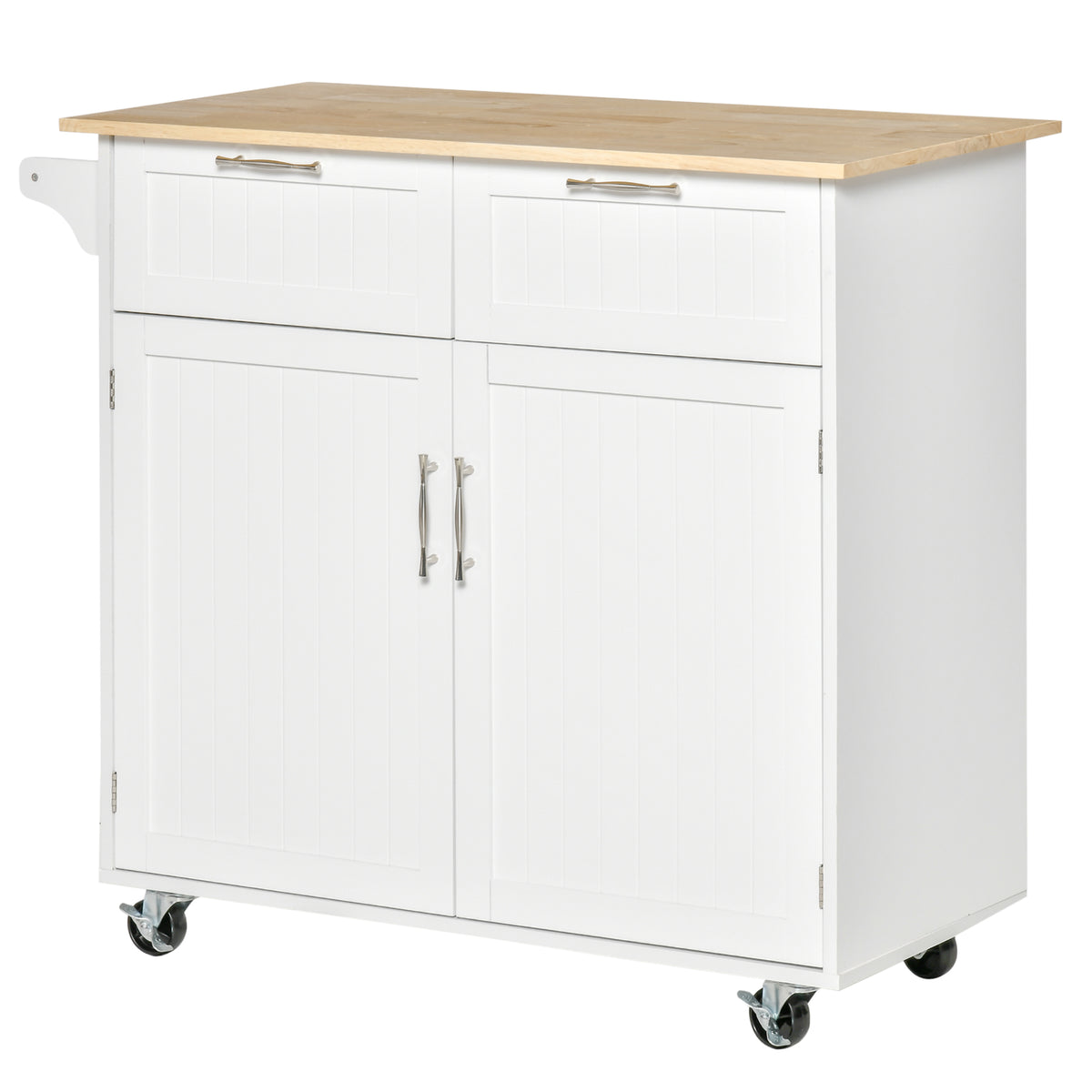 Kitchen Cart on Wheels with 2 Storage Drawers – 41"W x 36"H