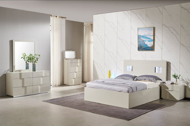Grey Modern Lift-Top Bedroom Set