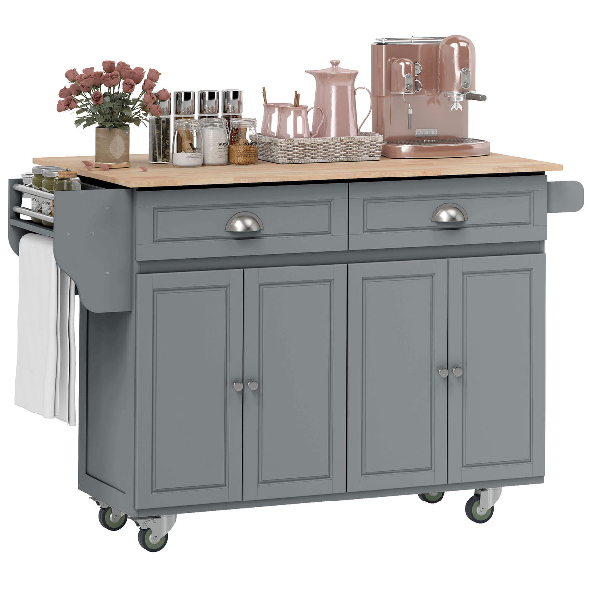 Kitchen Island with Storage – 58"W x 37"H