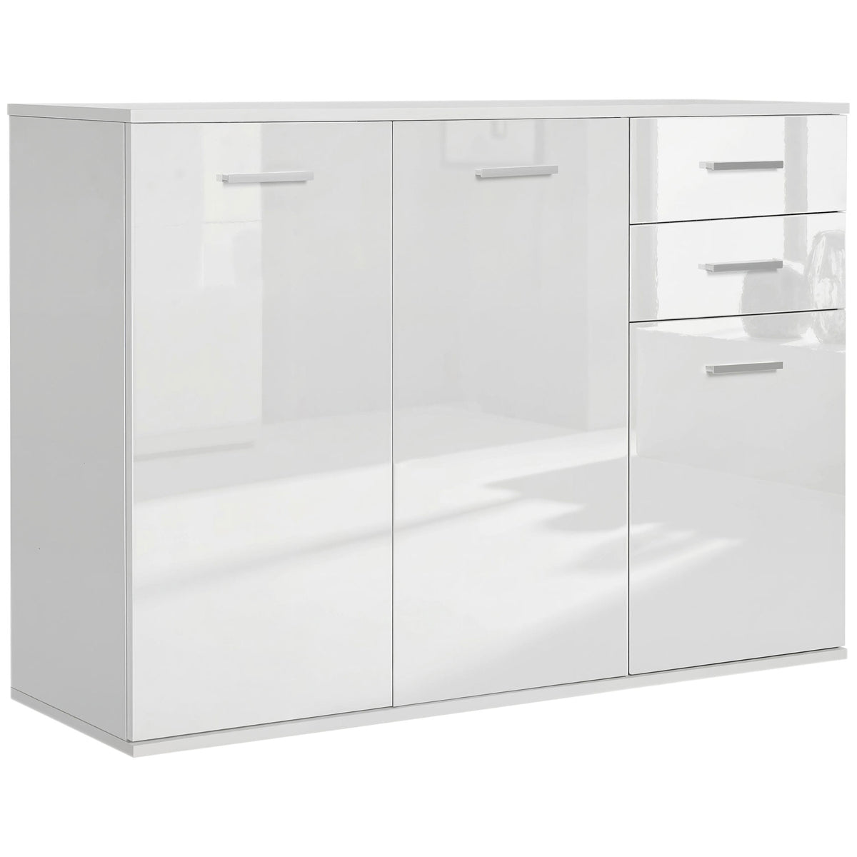42" High Gloss Sideboard with 2 Drawers