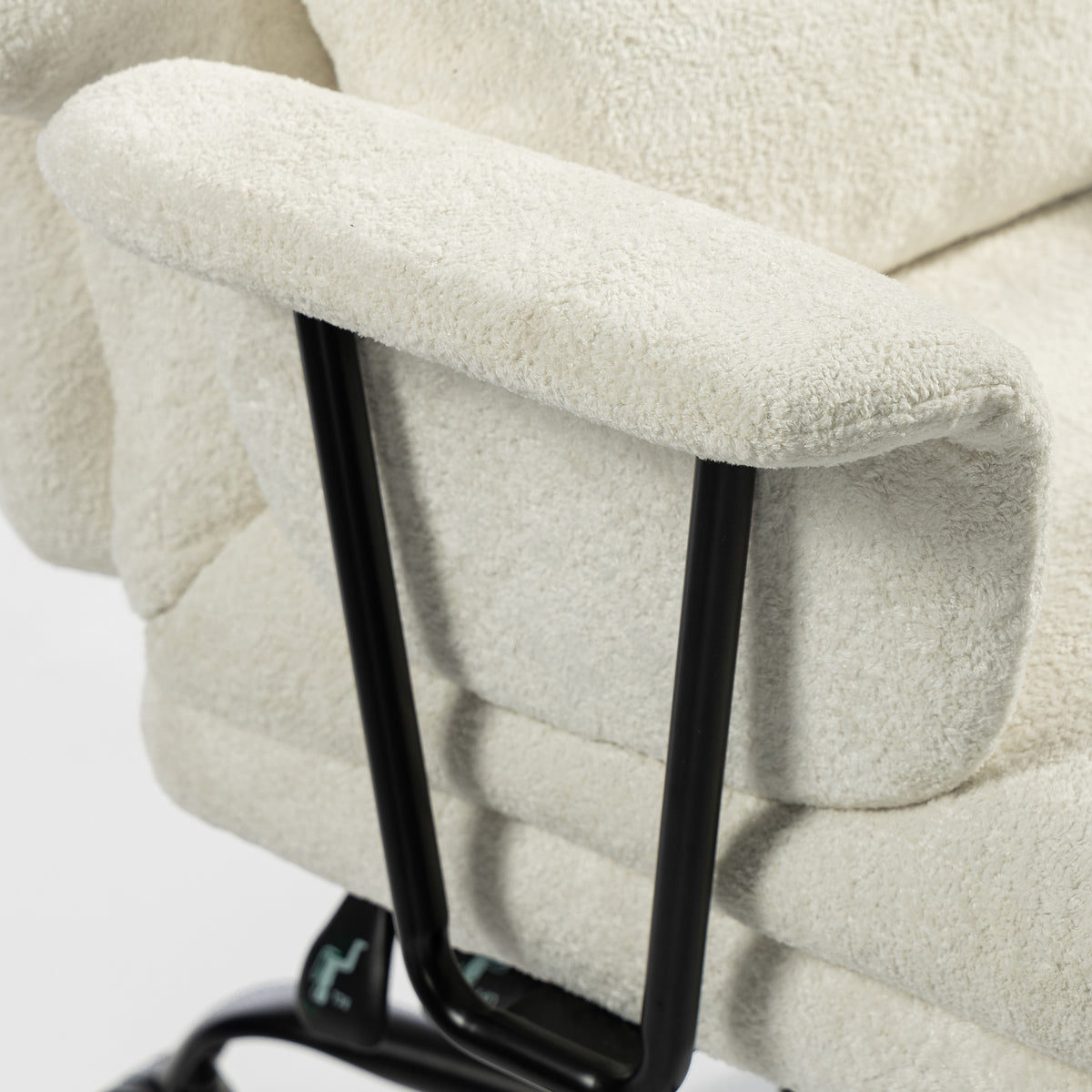 Office Chair, 400 lbs Heavy Duty Velvet Computer Desk Chair with Lumbar Support, Cream White