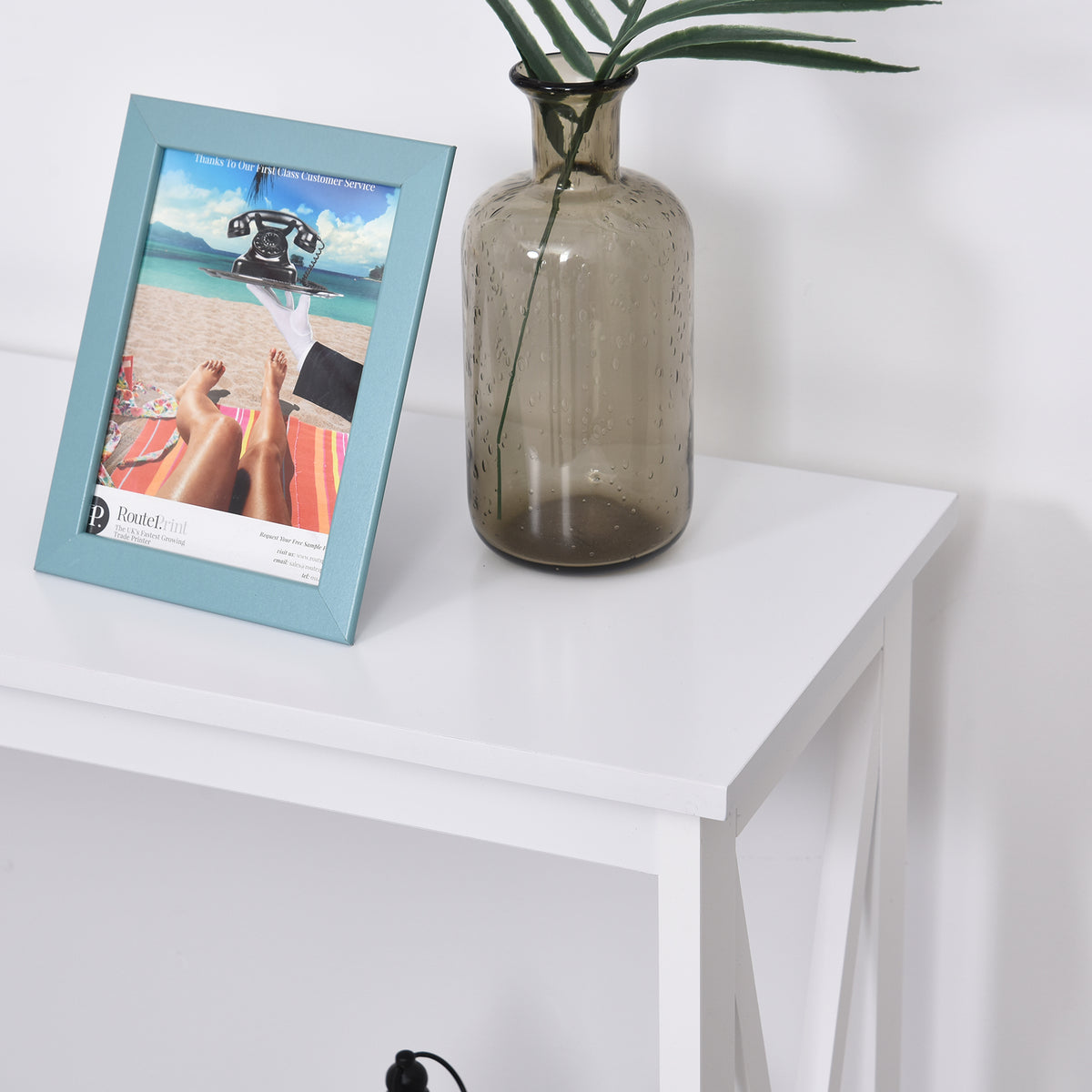 40" 2-Tier X-Design Console Table