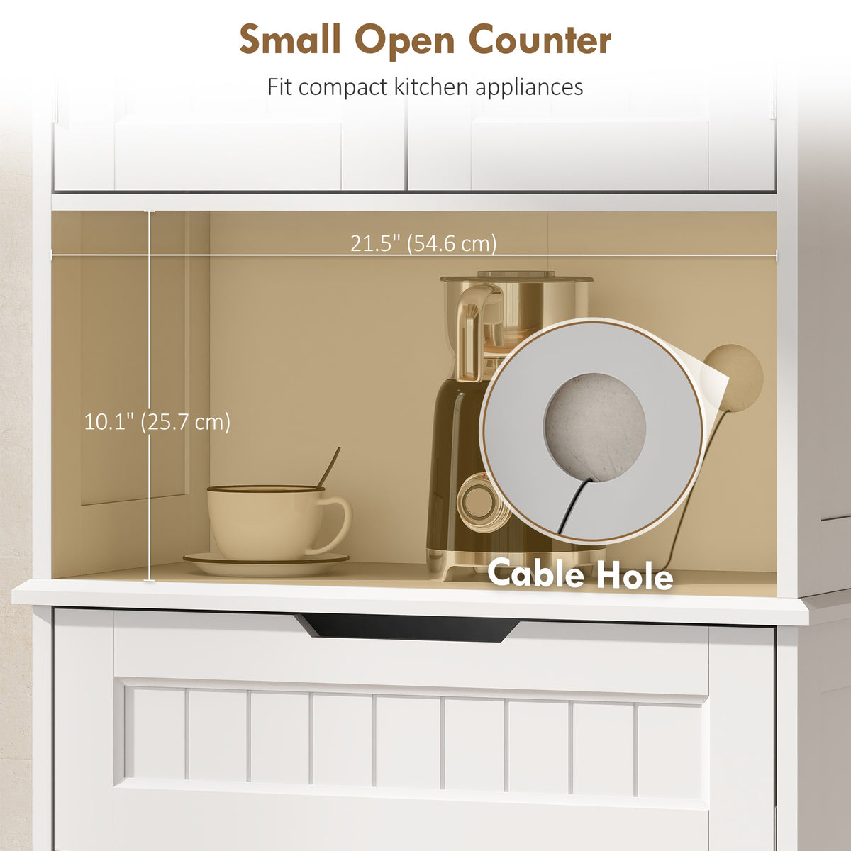 Kitchen Buffet with Hutch – 24"W x 68"H