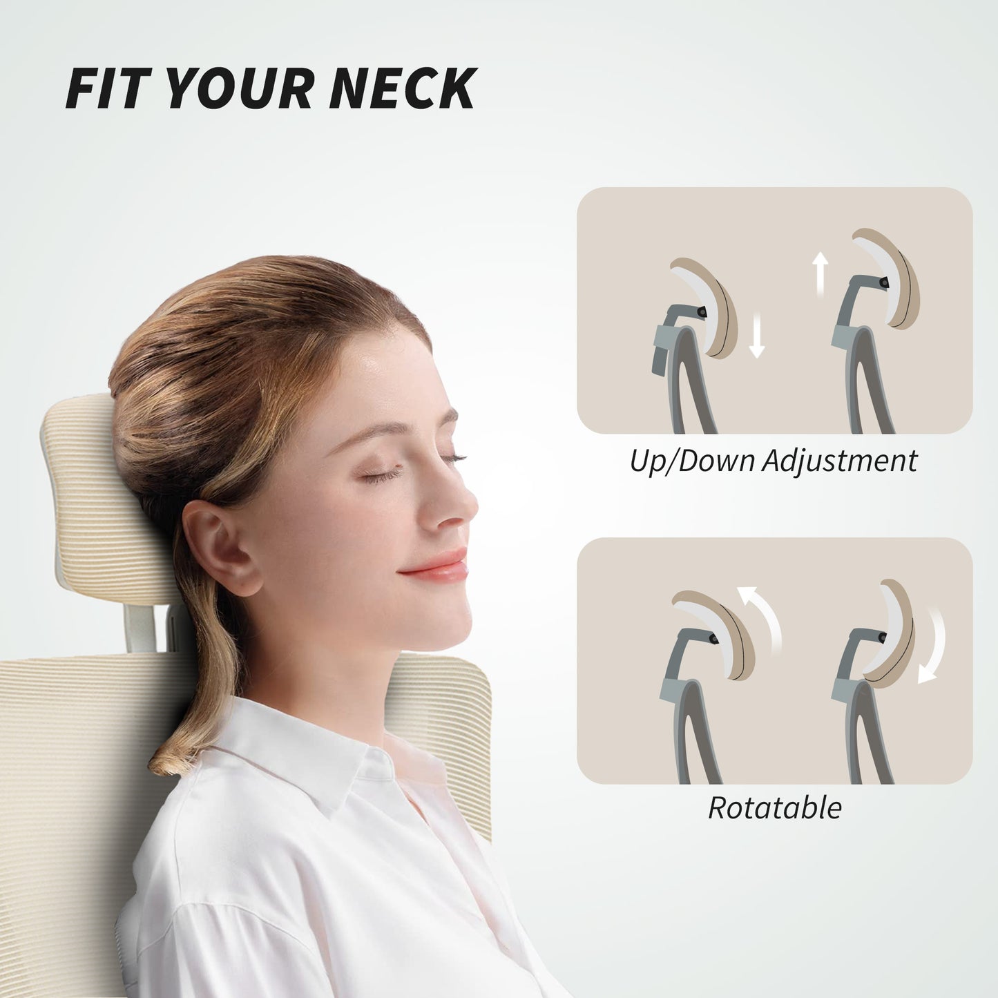 HOMCOM Ergonomic Swivel Desk Chair with Adjustable Lumbar Support & Flip-up Armrests