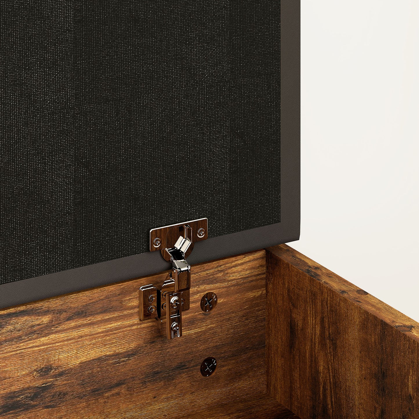 HOMCOM Rustic Brown Entryway Shoe Bench Padded Seat, Hidden Storage & 3-Tier Rack