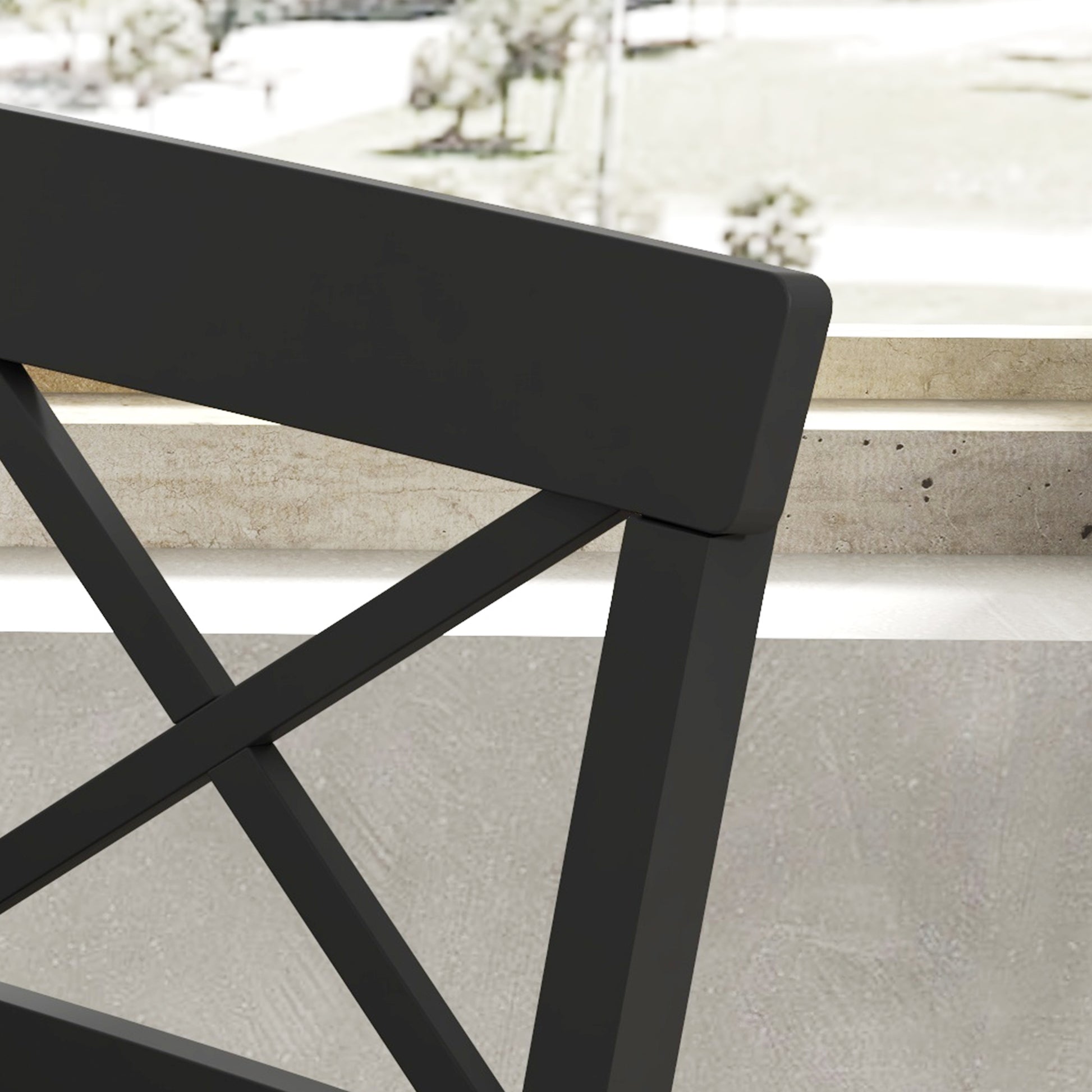 HOMCOM Farmhouse Counter Height Bar Stools Set, Solid Wood Backs, 2-Pack