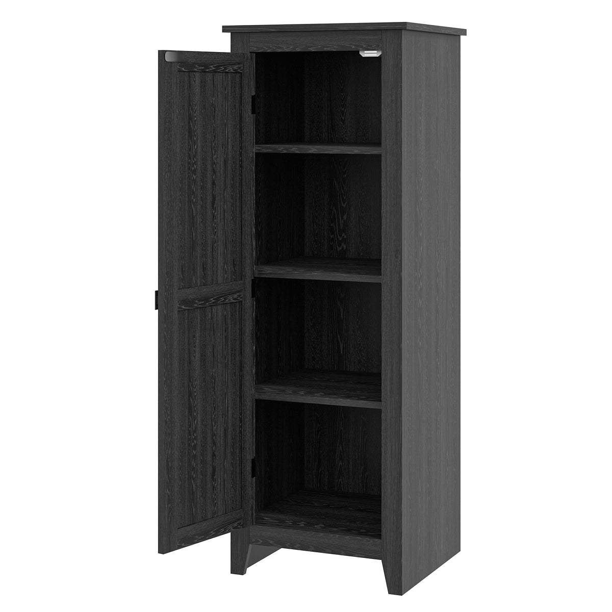 Farmhouse Kitchen Pantry Storage Cabinet with Barn Door – 17"W x 48"H