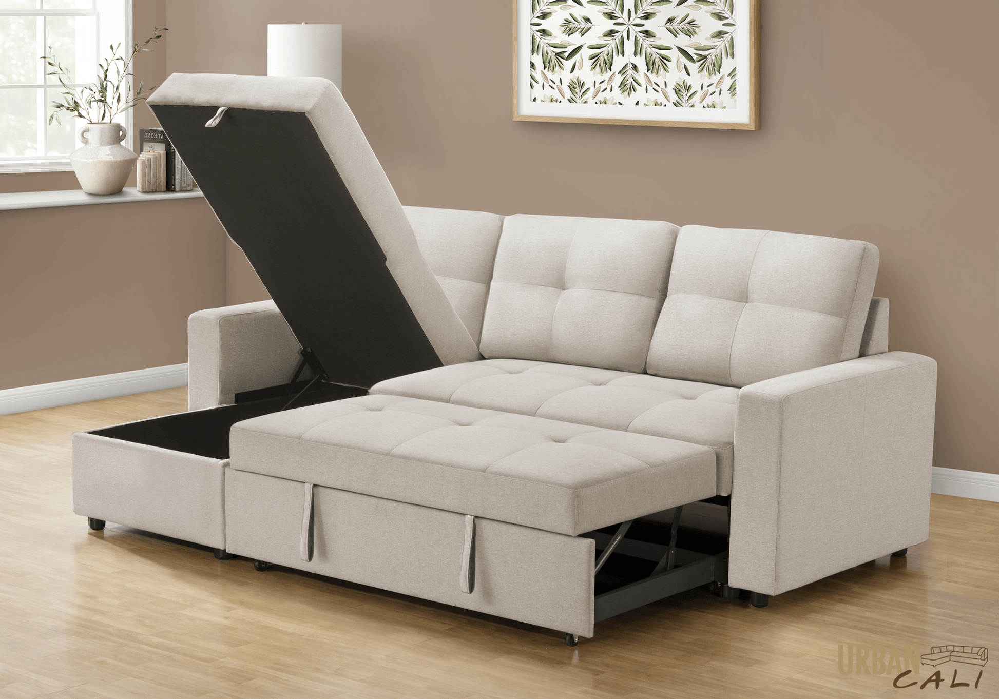 Compact Sleeper Sectional Sofa Bed