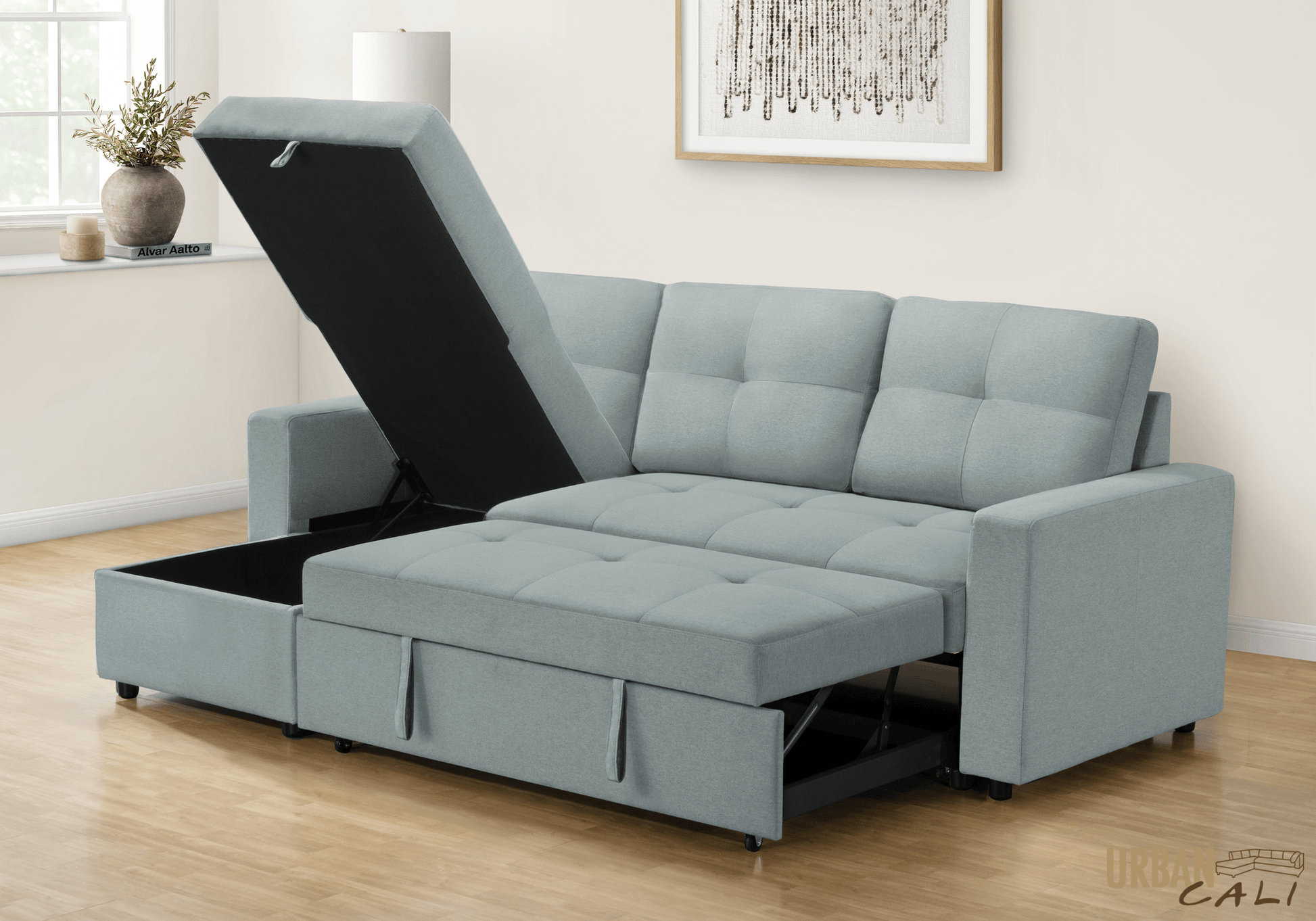 Compact Sleeper Sectional Sofa Bed
