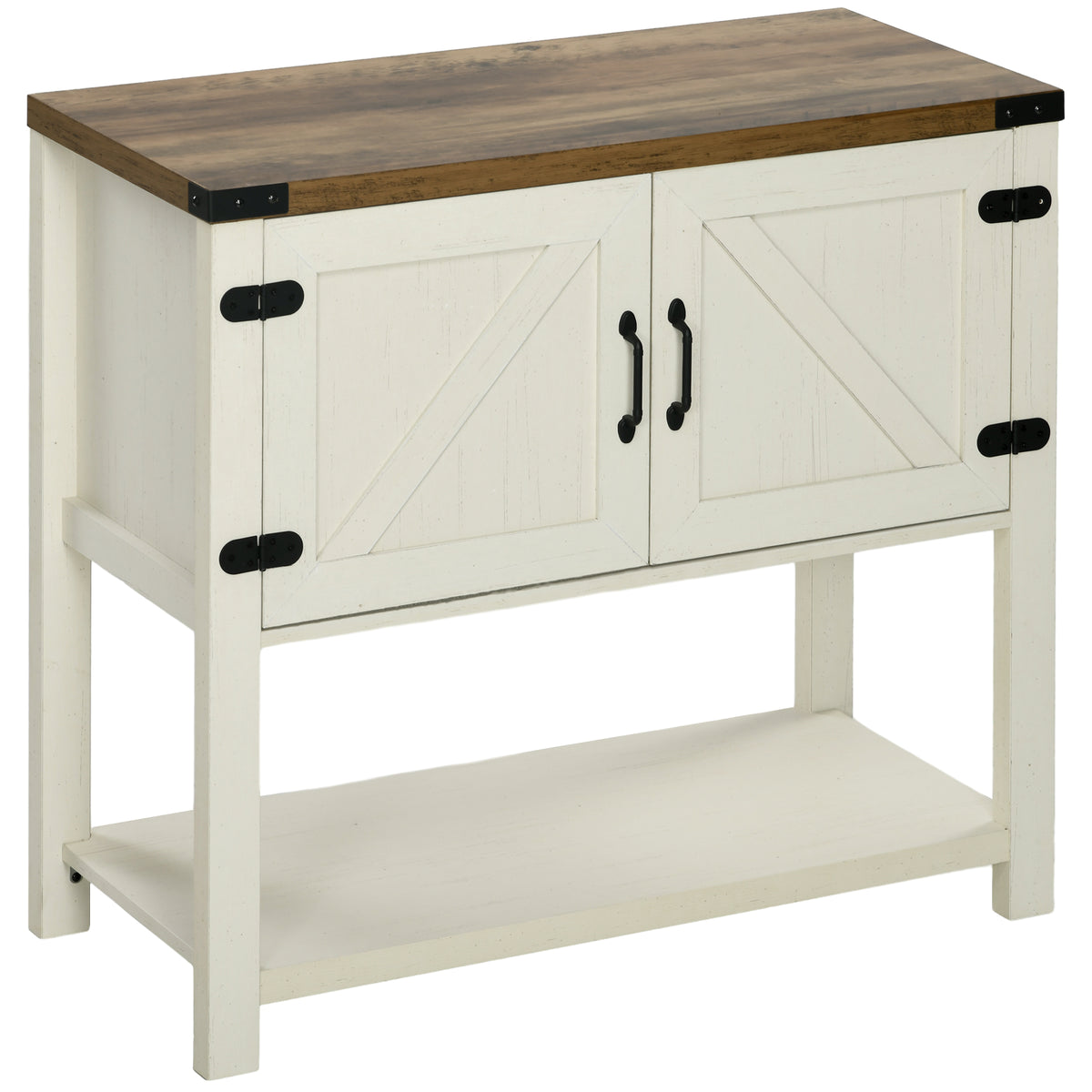 35" Farmhouse Sideboard Console with Barn Doors