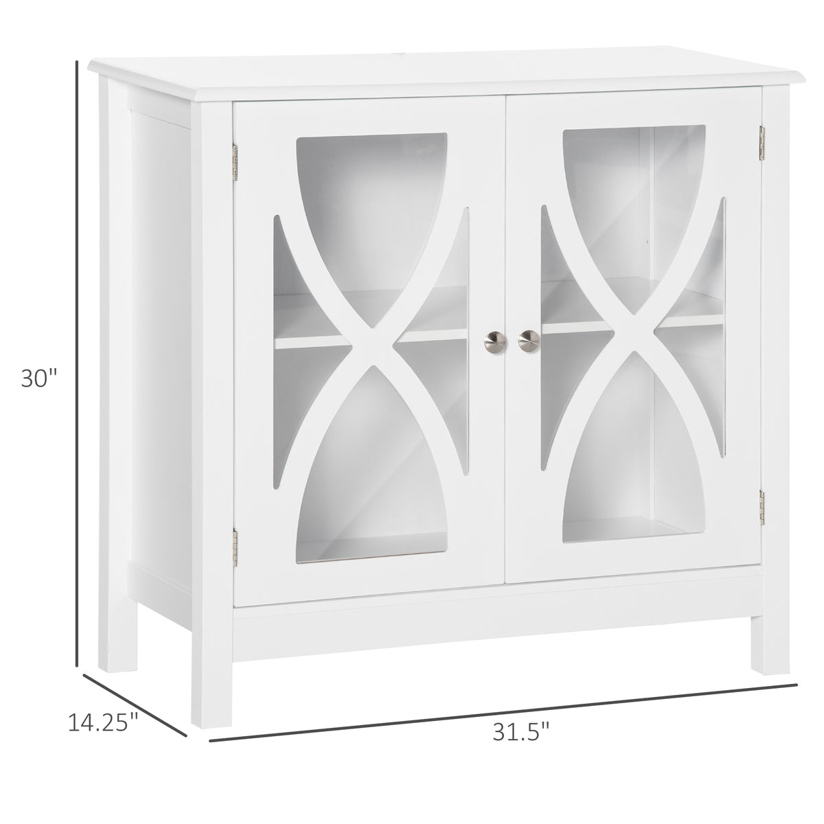 Kitchen Sideboard with Adjustable Storage Shelf – 32"W x 30"H