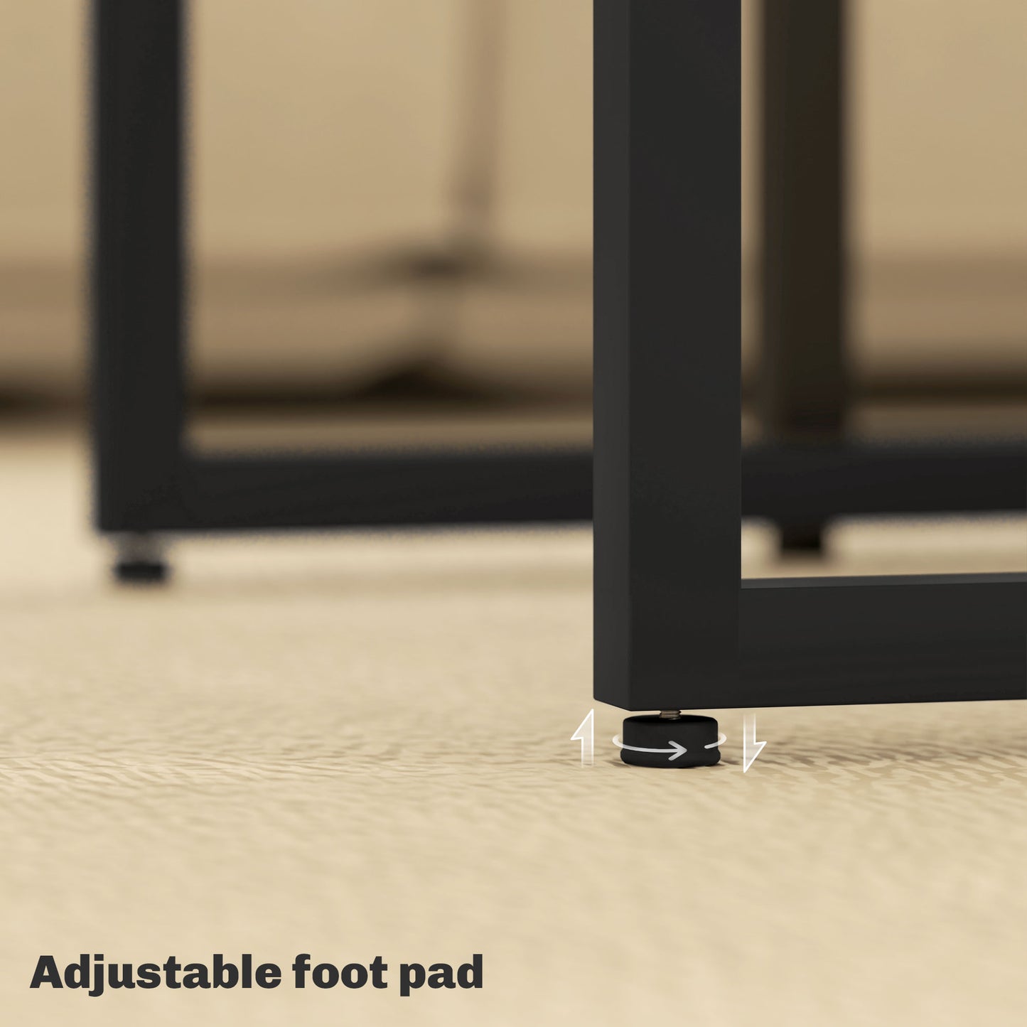 HOMCOM 3-Piece Modern Nesting Coffee & End Tables Set, Brown Wood Grain