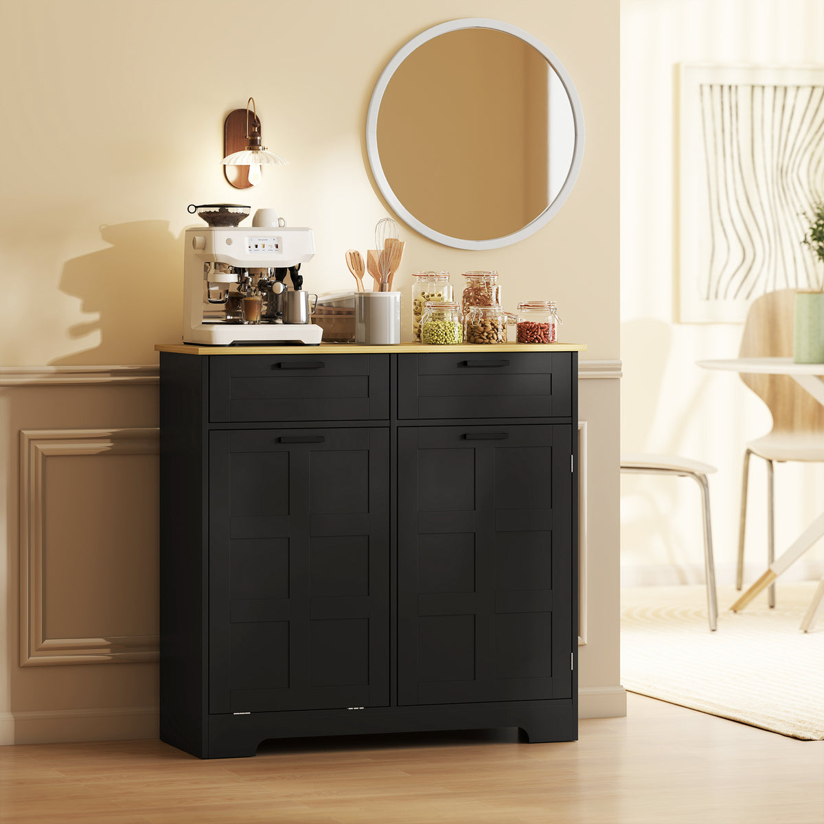 Kitchen Island with Trash Cabinet – 39"W x 36"H
