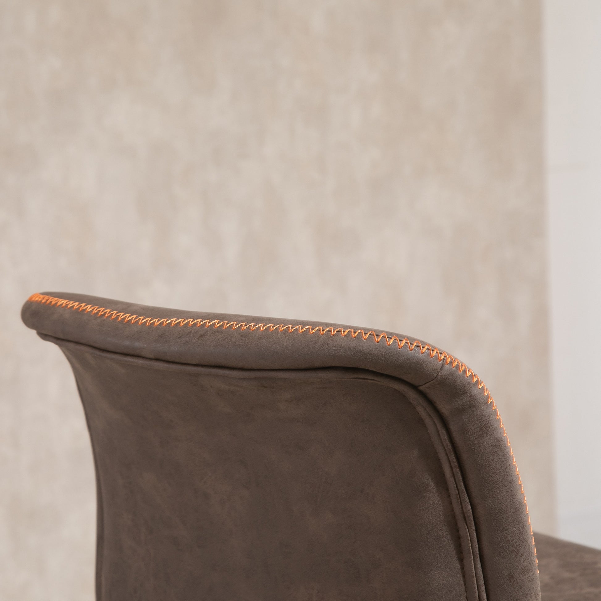 HOMCOM 2-Piece Swivel Brown PU Leather Adjustable Counter Height Bar Stools