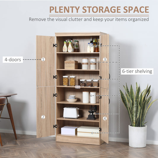 4-Door Storage Cabinet with Adjustable Shelves – 30"W x 70"H