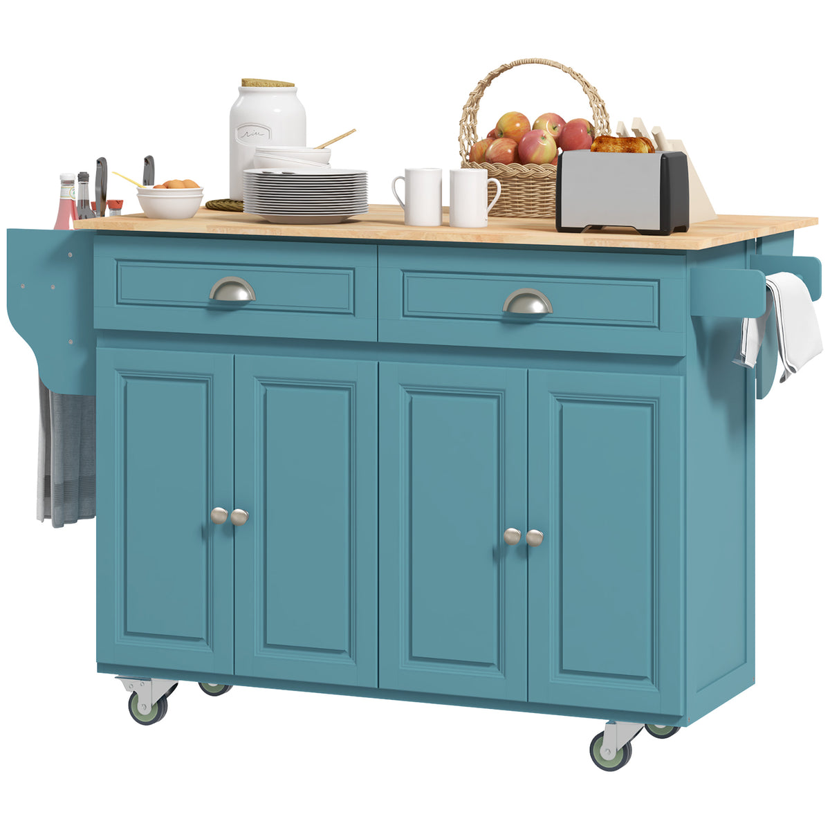 Kitchen Island with Storage – 58"W x 37"H